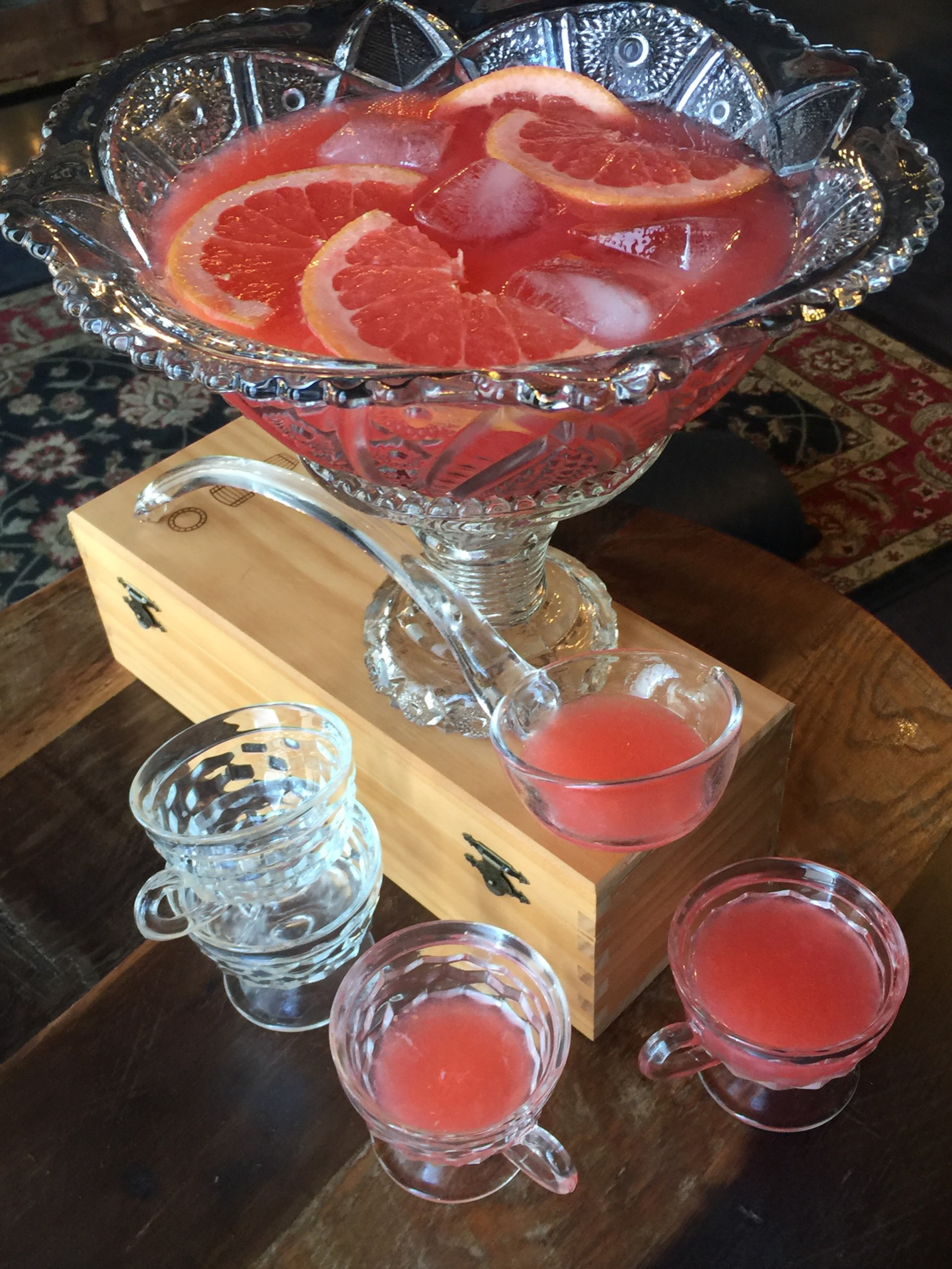 Augusta’s Craft & Vine offers punch service that serves parties of four or more. It’s a combination of Aperol, St. Germaine, fresh-squeezed grapefruit juice and sparkling wine. Craft & Vine, 1240 Broad Street, Augusta. 706-496-8442, craftandvine.com. / Photo credit: Craft & Vine