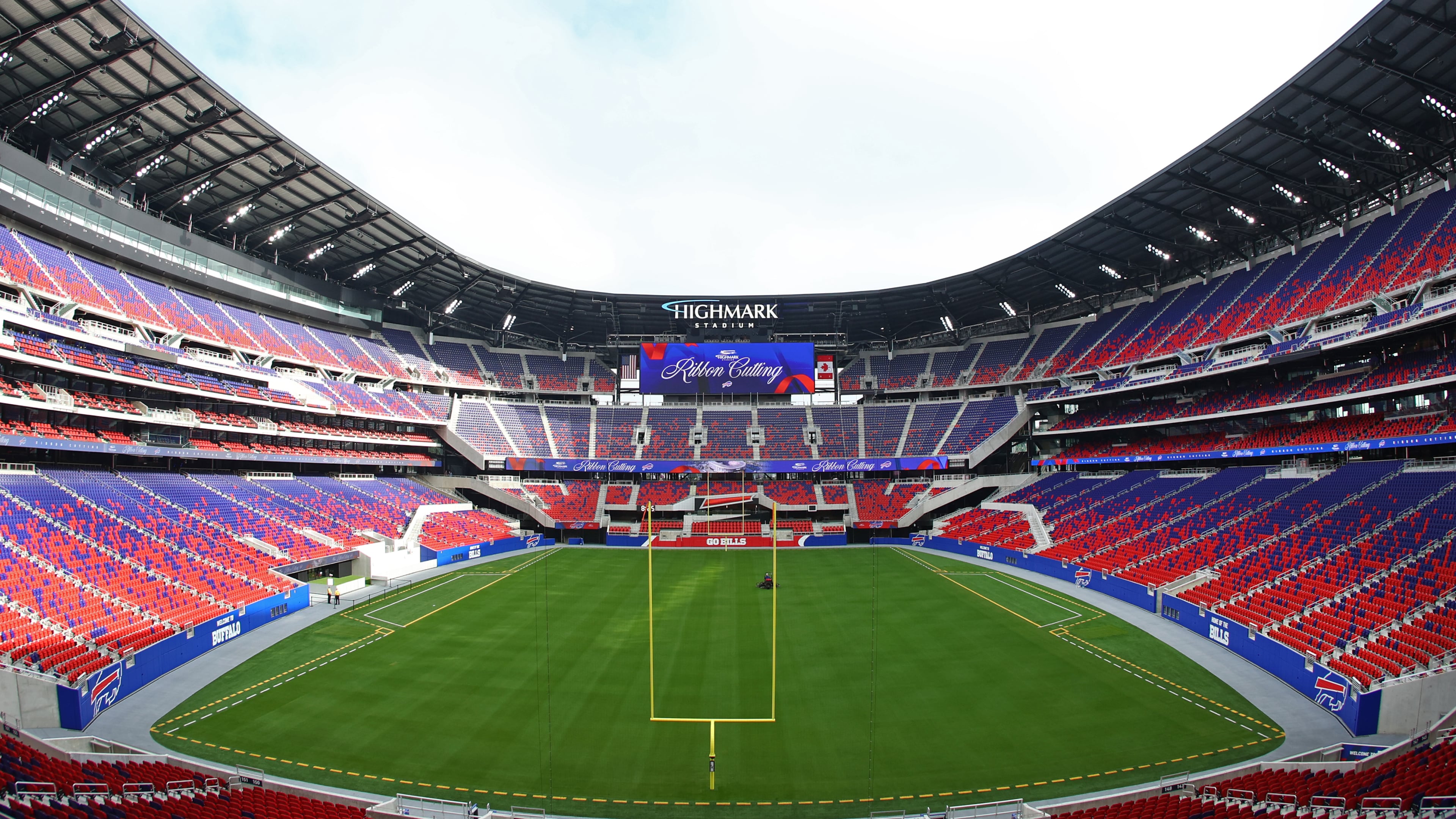 FILE - A general interior view of the Buffalo Bills' new Highmark Stadium prior to a ribbon cutting ceremony in Orchard Park, N.Y., June 23, 2026. (AP Photo/Jeffrey T. Barnes, File)