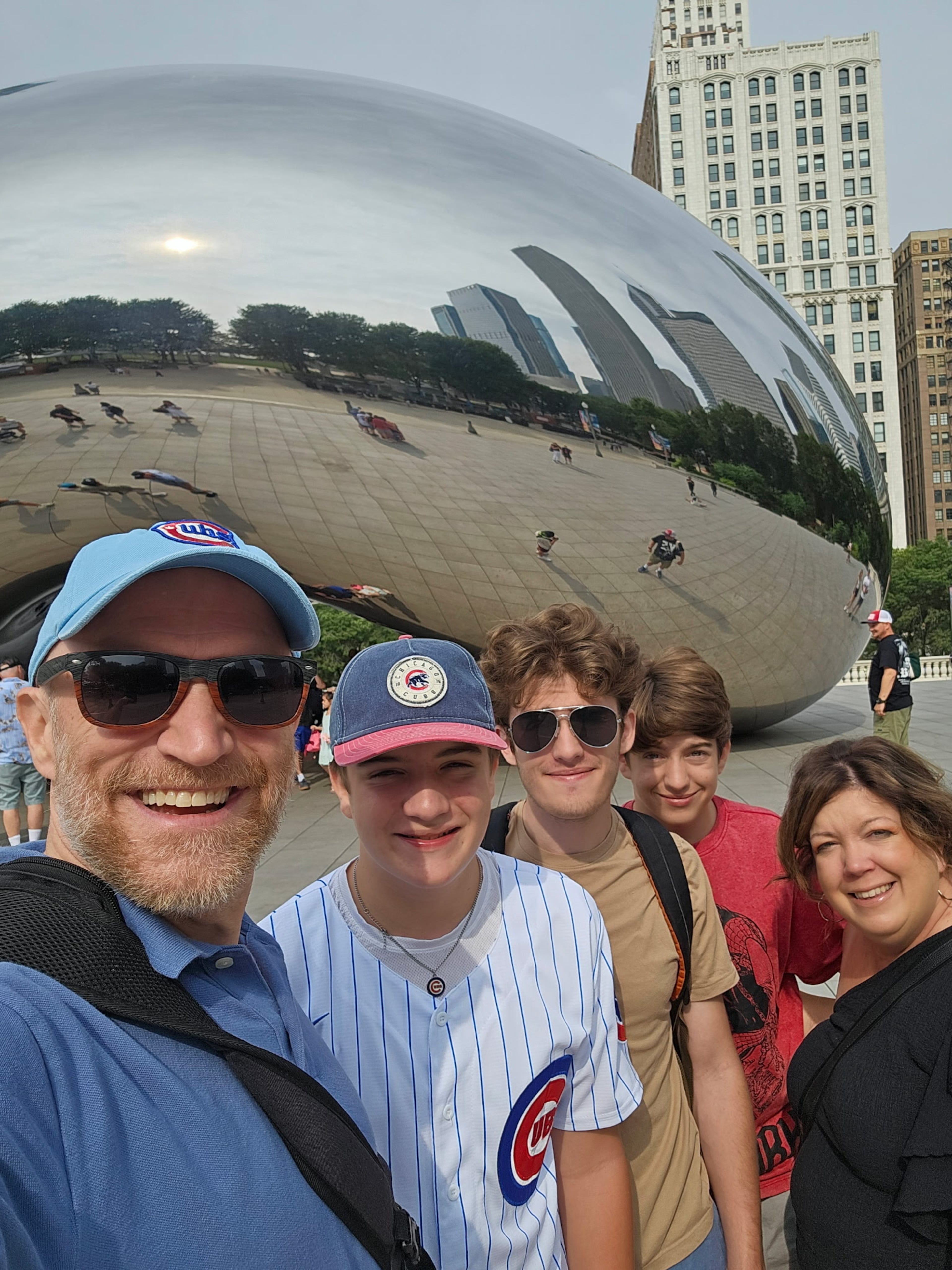 Shelly Melton (right) with her sons and husband, Isaac, on a recent family trip to Chicago. (Courtesy of the Melton family)