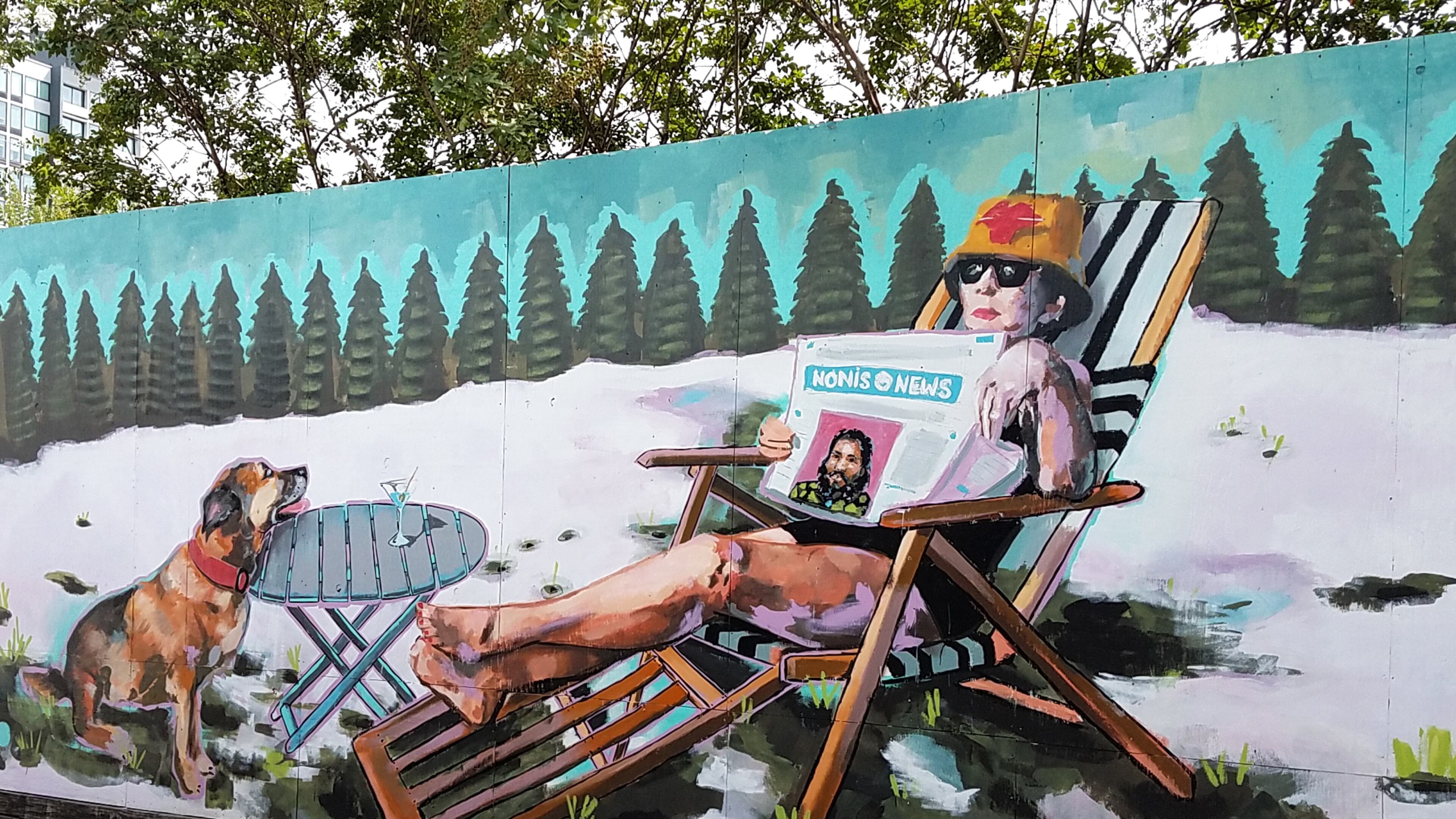 Jurell Cayatano's mural is tucked away toward the end of the alley to the right of Noni’s Restaurant at 357 Edgewood Ave. Courtesy of streetartmap.org