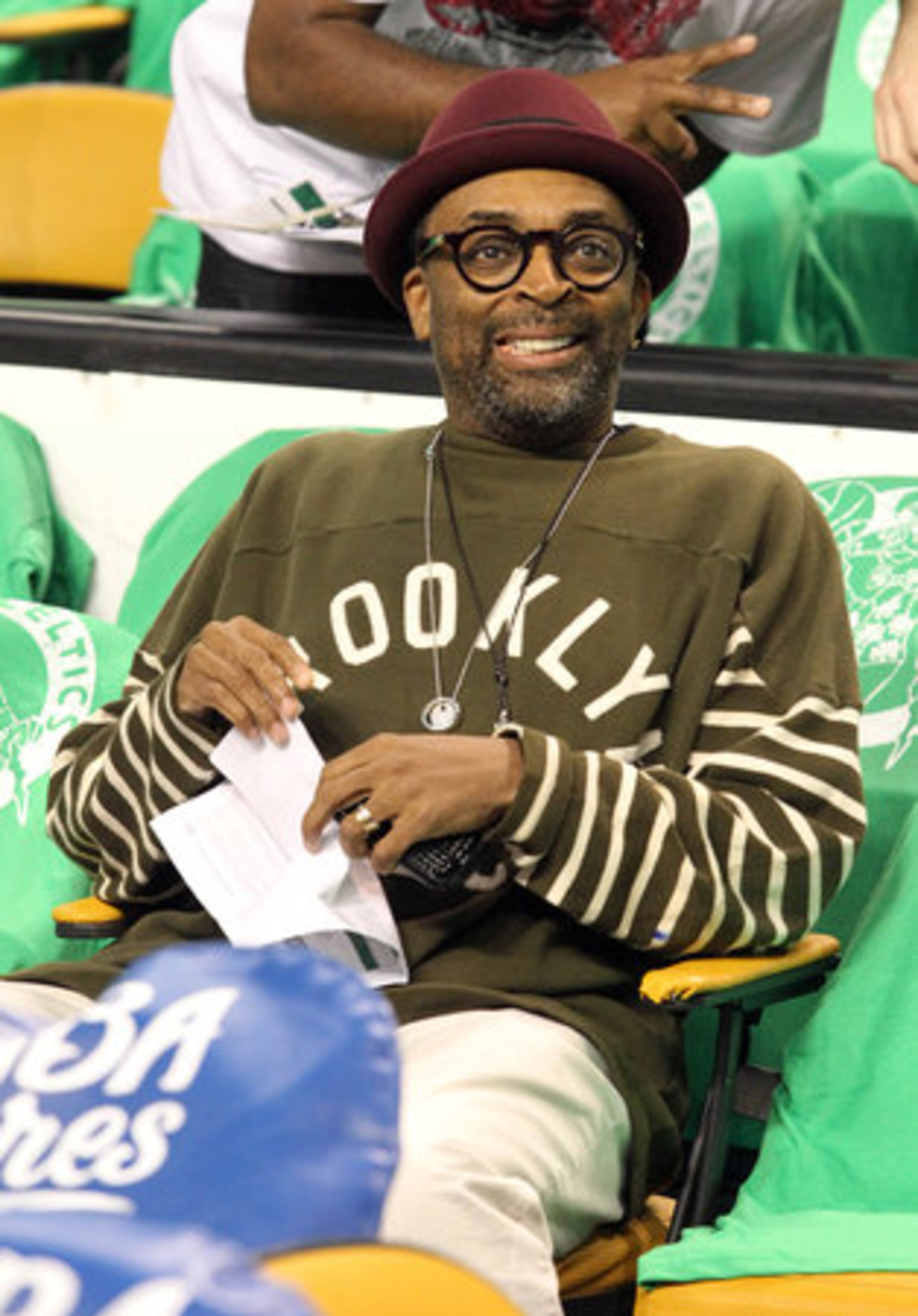 Director Spike Lee came to see what all the fuss was about. The avid Knicks fan had lobbied for James to come to New York when he was considering teams.