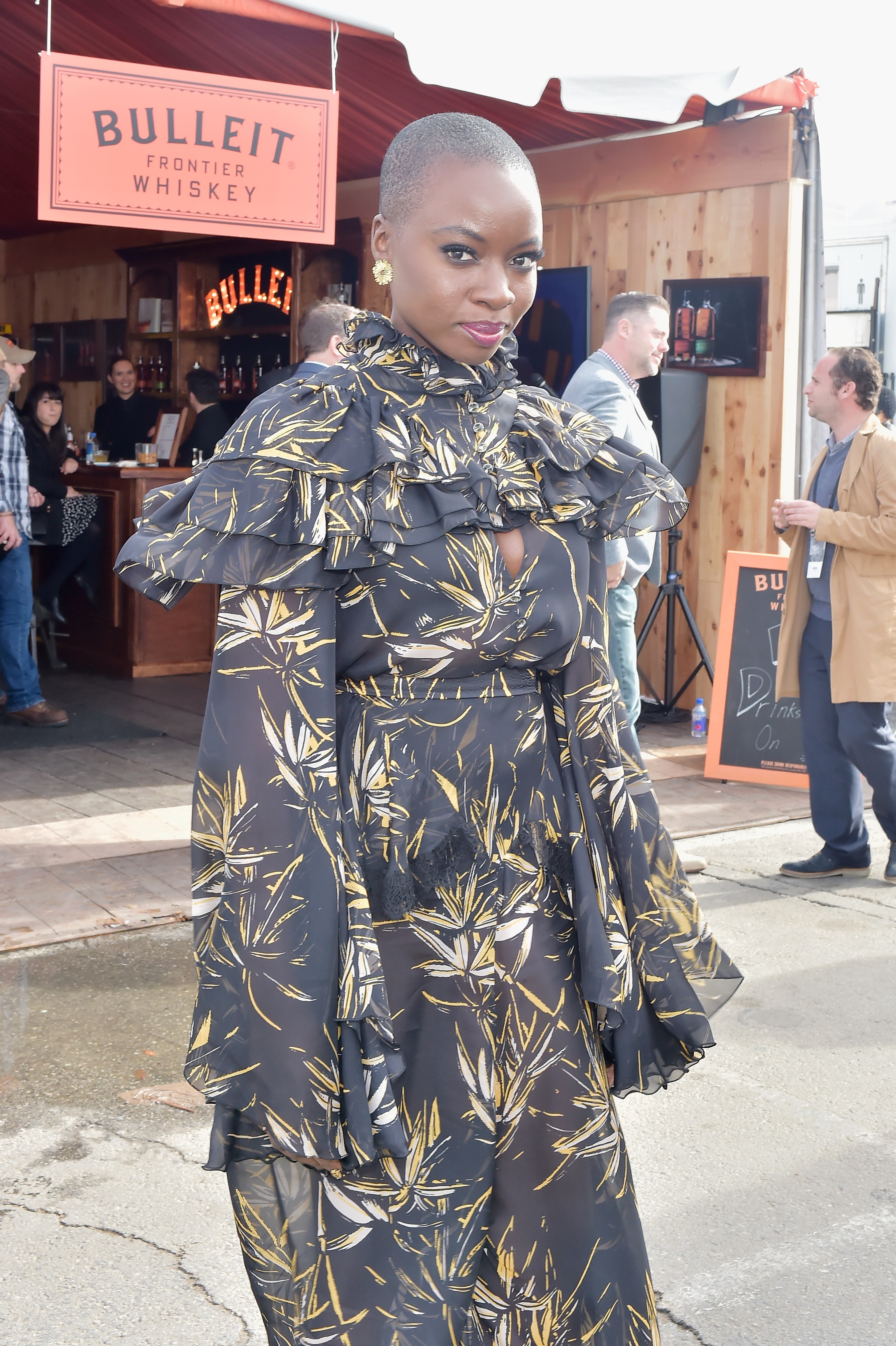 Bulleit toasted "Black Panther" and "The Walking Dead" star Danai Gurira at the Film Independent Spirit Awards. Photo by Stefanie Keenan/Getty Images for Bulleit Frontier Whiskey