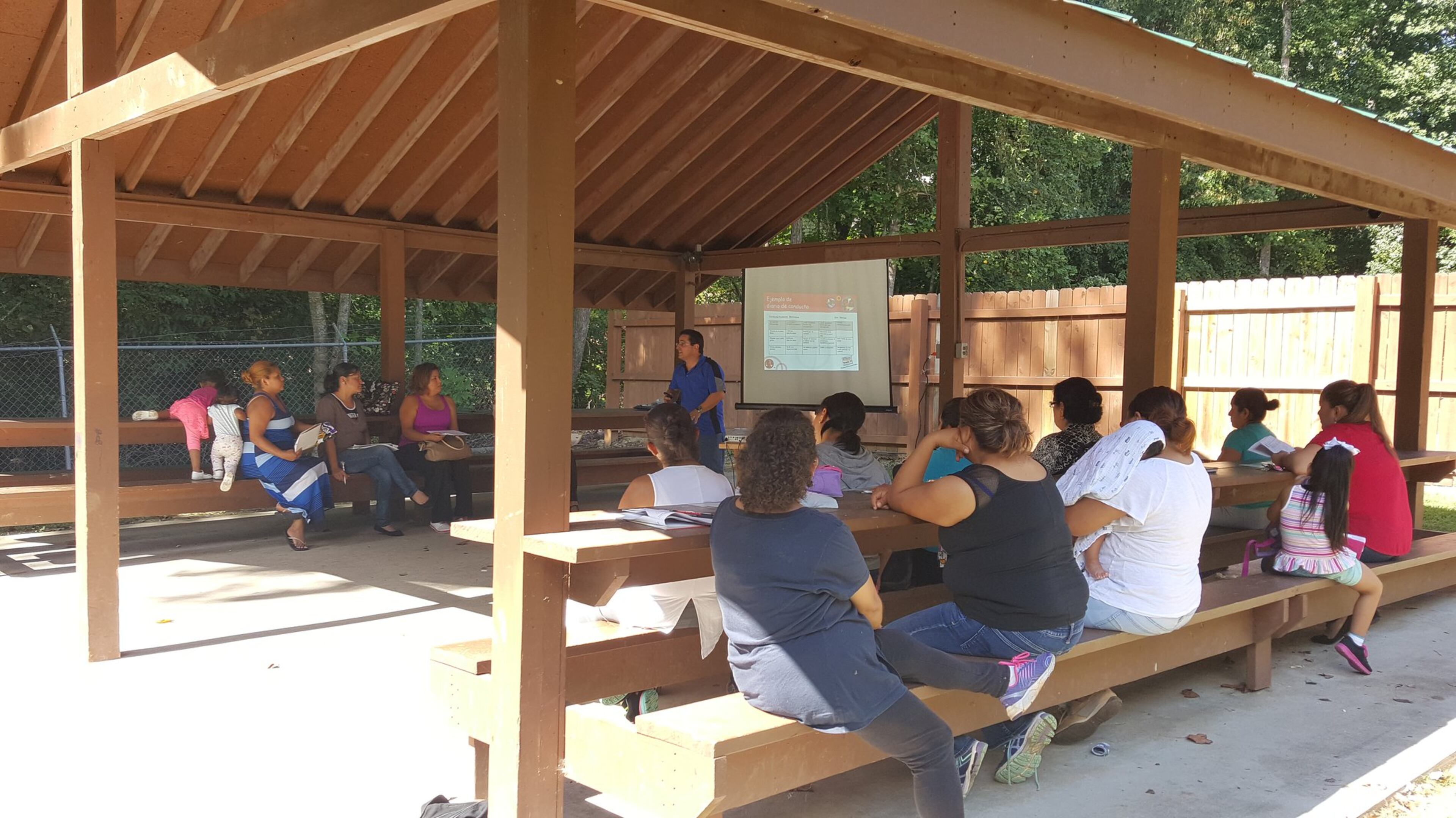People at a Ser Familia event. HANDOUT