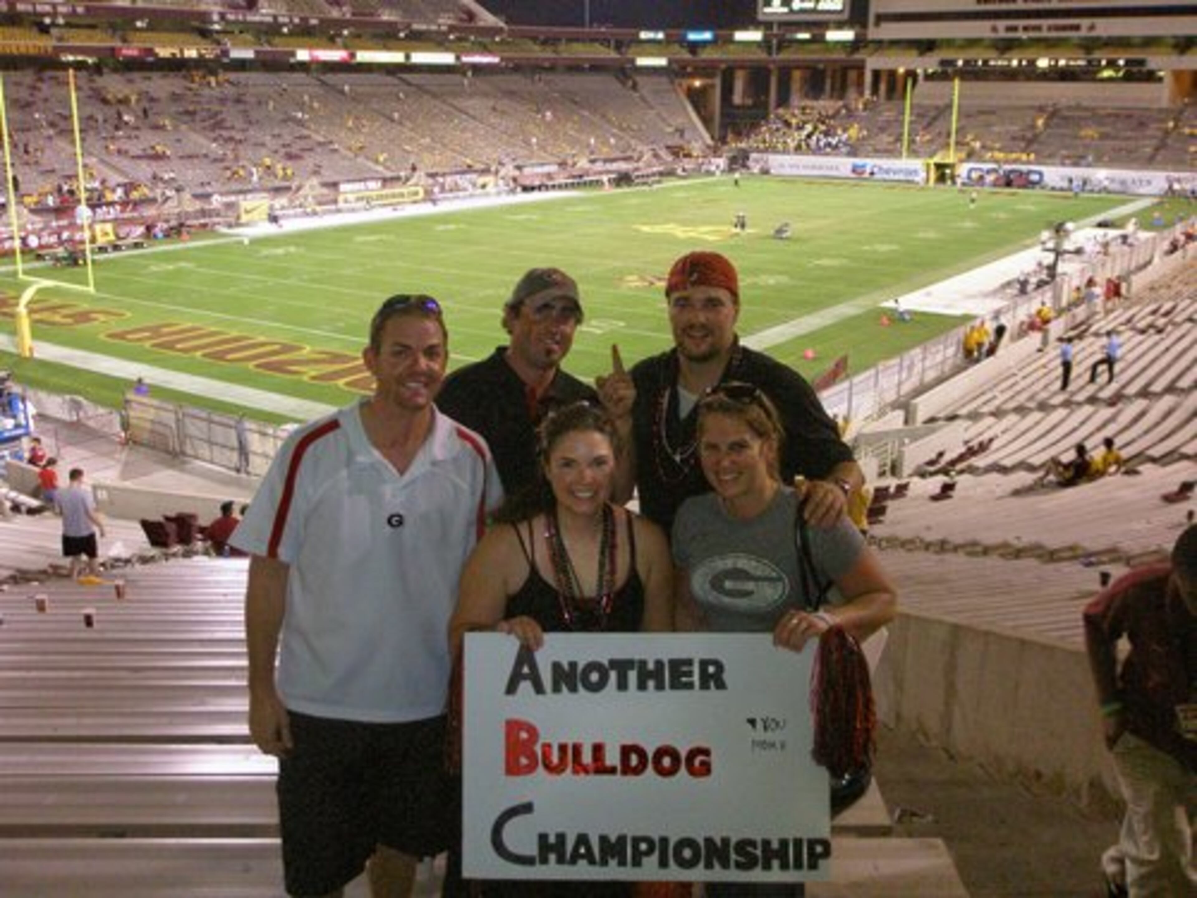 Josh, Gabbye, Travis, Hoppy and Bridgit all basking in the Dawgs 11th win in a row!!