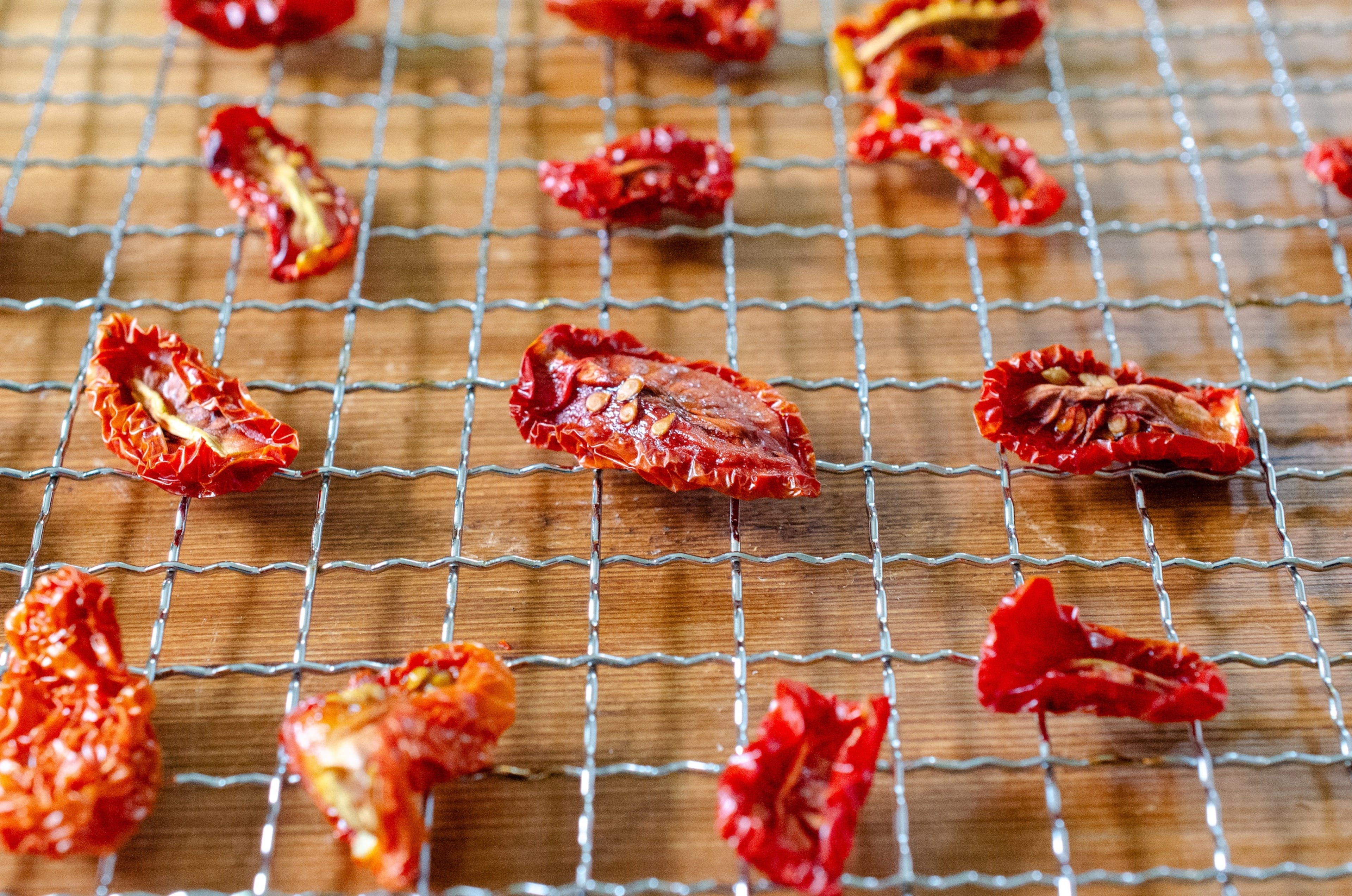 Dehydrated grape or cherry tomatoes are both sweet and savory, bursting with flavor. (Virginia Willis for the AJC)