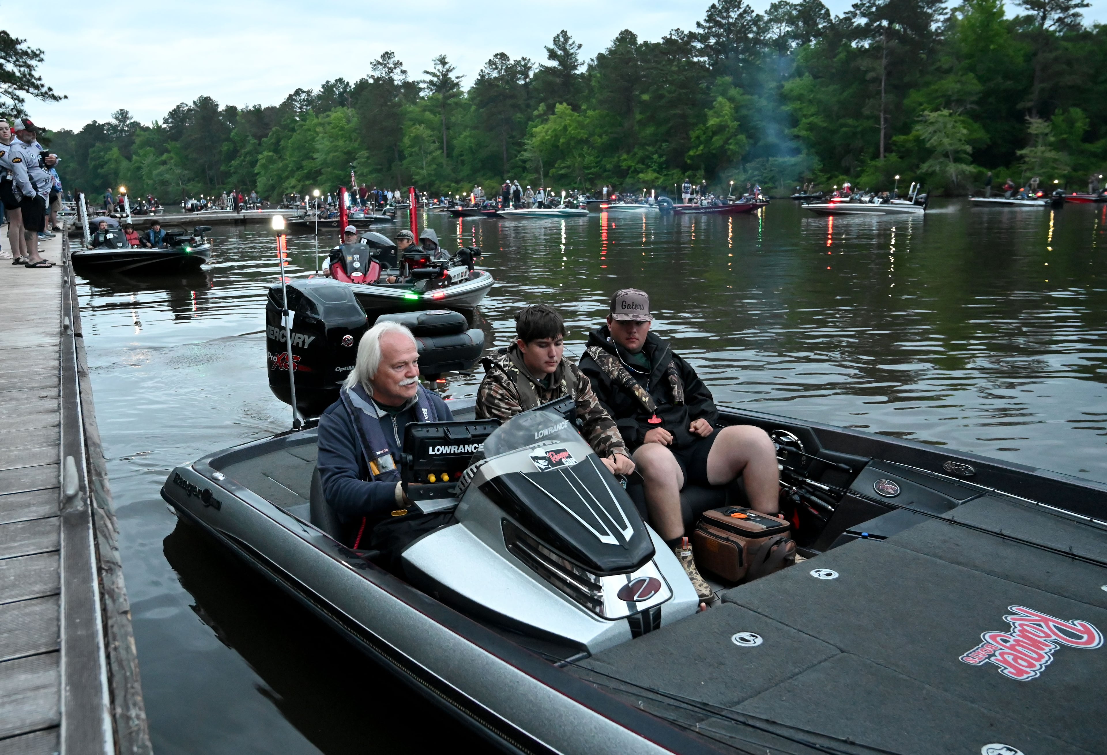 The 2026 GHSA Bass Fishing State Championship at Lake Sinclair features a smaller field of 113 boats and presents a tougher challenge because of the lake’s size, shallow depth and fishing conditions. (Hyosub Shin/AJC)