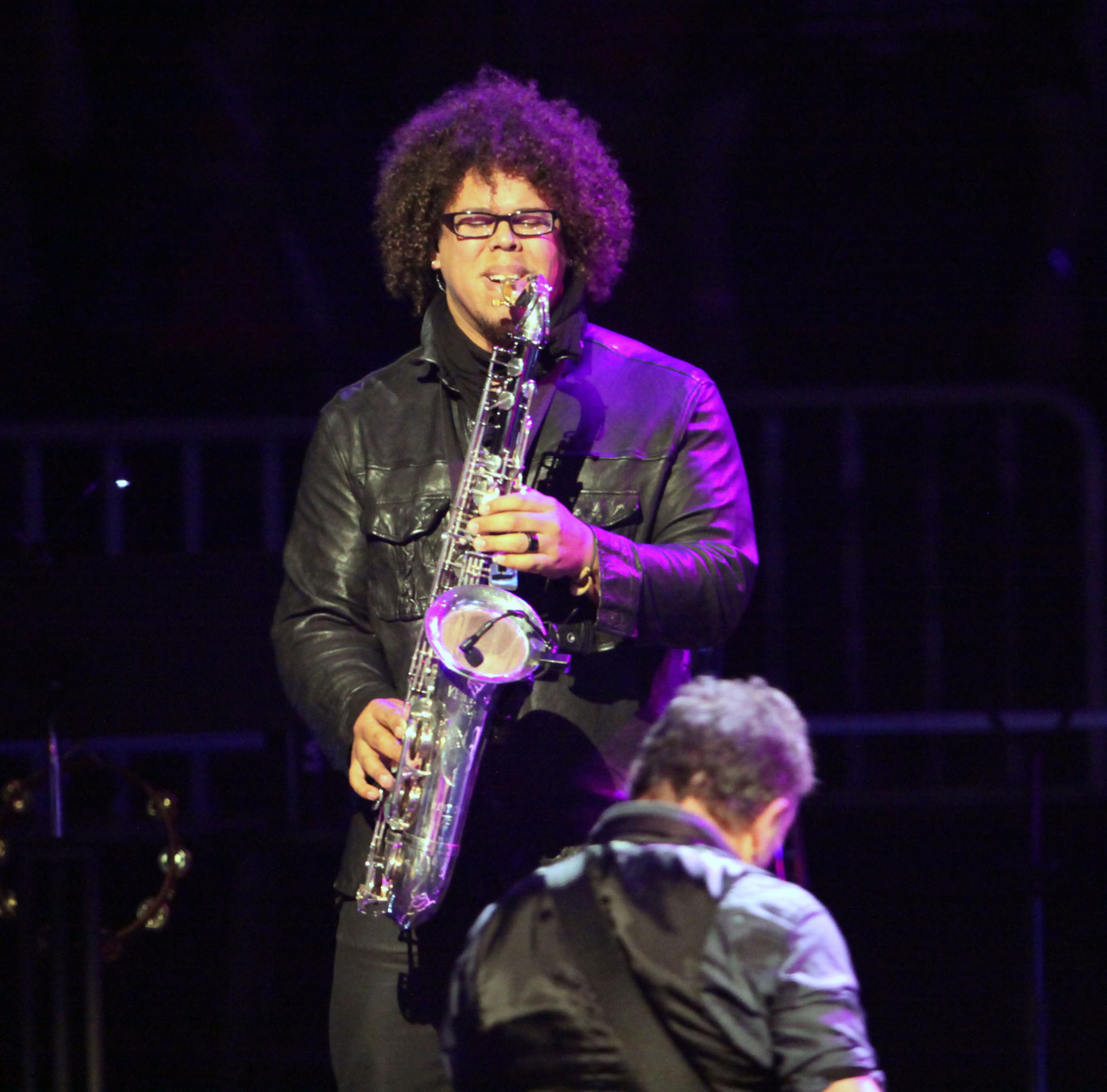 The band’s show in March marked the launch of its first tour since the death of Springsteen’s literal right-hand man and musical consigliore, Clarence Clemons. With Clemons’ nephew, Jake (above), stepping out with poise and lungs as potent as his uncle’s, Springsteen and the band romped through an emotional opener.