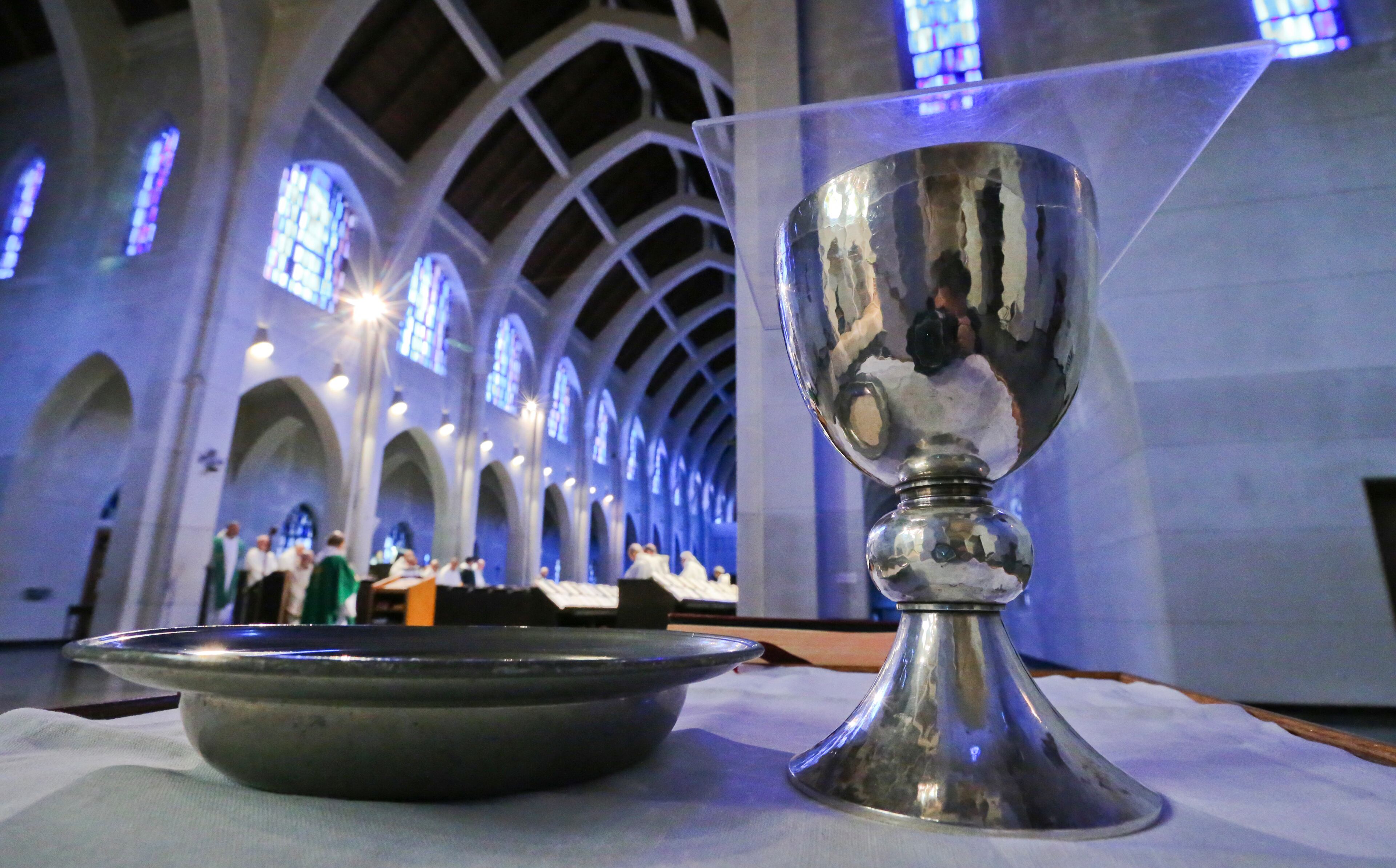 The monks celebrating Mass on Thursday November 20, 2014. The Monastery of the Holy Spirit in Conyers has 2,200 acres of beautifully planted gardens and grounds, a visitor's center, museum, cafe, lodging for weekend guests, a gothic abbey church, and a gift shop featuring baked goods, fruitcakes, biscotti and fudge, plus bonsai trees cultivated by the monks. It's an unusual feature of the Conyers landscape that has become an attraction for visitors from across the southeast, for those seeking a spiritual retreat and those just seeking a nice outing. For gift-givers it is also a popular holiday destination. The order of Cistercians of the Strict Observance (OCSO), commonly called the Trappists were founded in the 11th century and follow the rule of St. Benedict in their Christian monastic practice. JOHN SPINK/JSPINK@AJC.COM