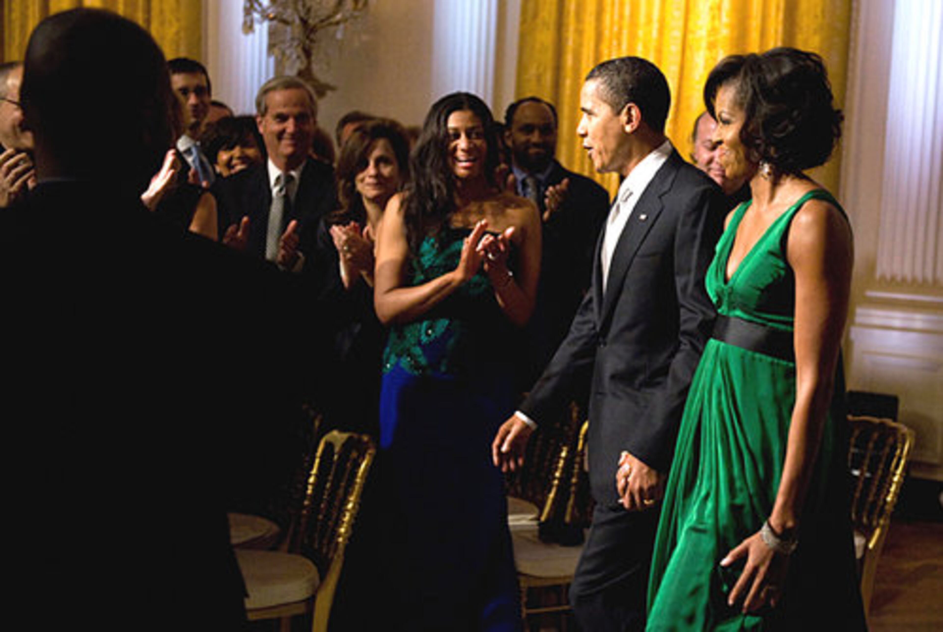 President Barack Obama and First Lady Michelle Obama arrive.