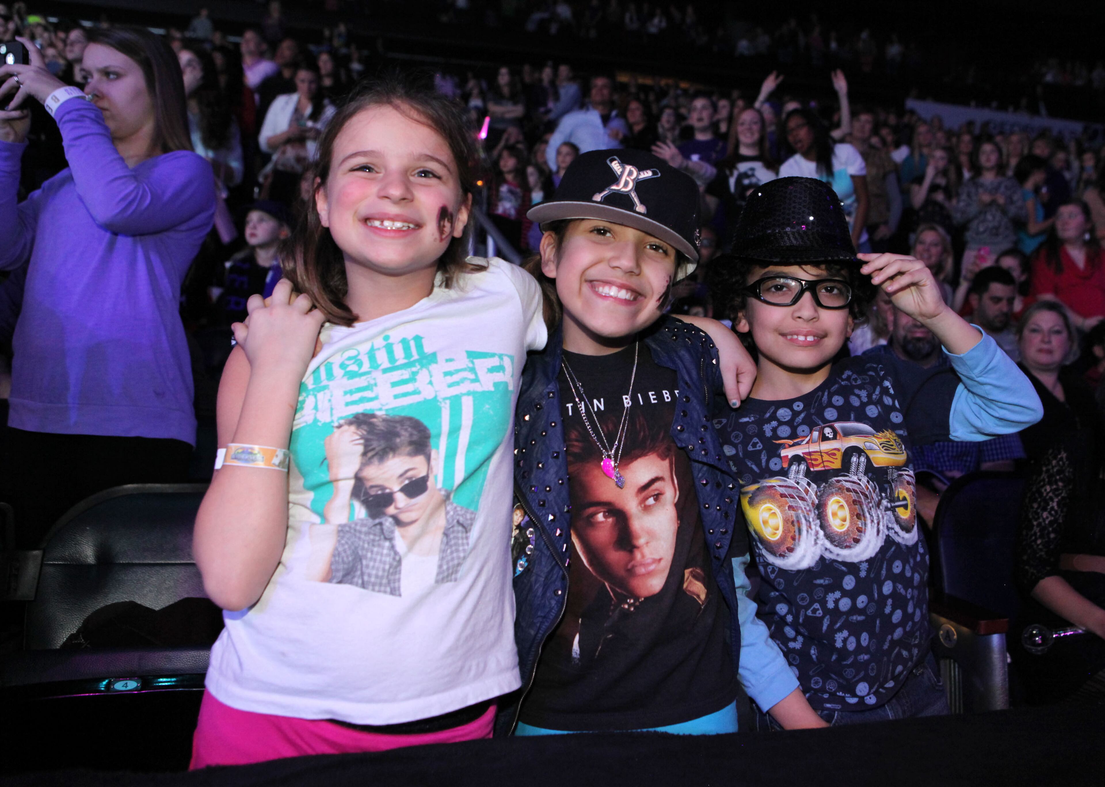 Concertgoers were all smiles at the sold-out Justin Bieber show at Philips Arena