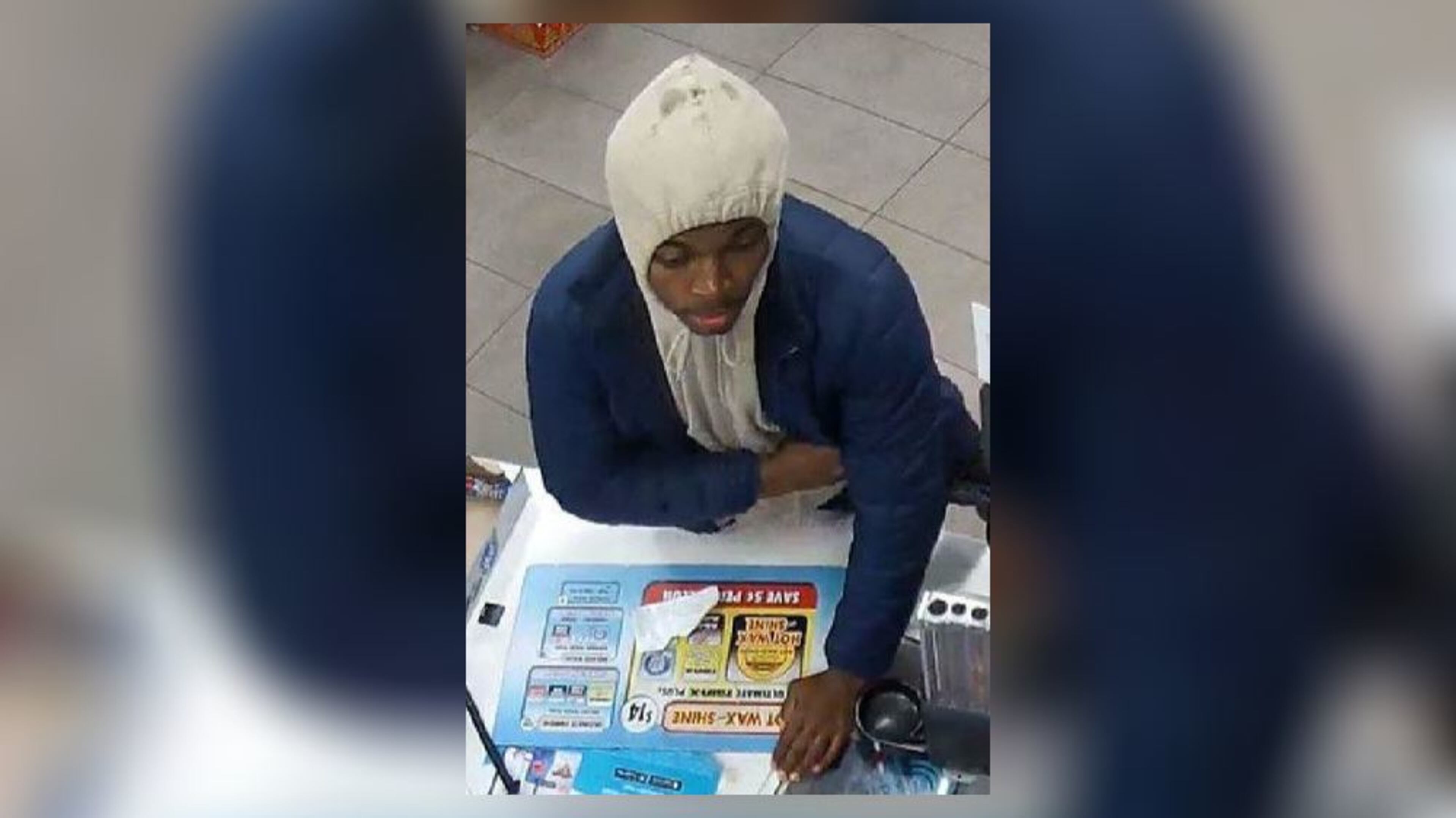 Police released this surveillance image of the man accused of robbing an Exxon late last week.