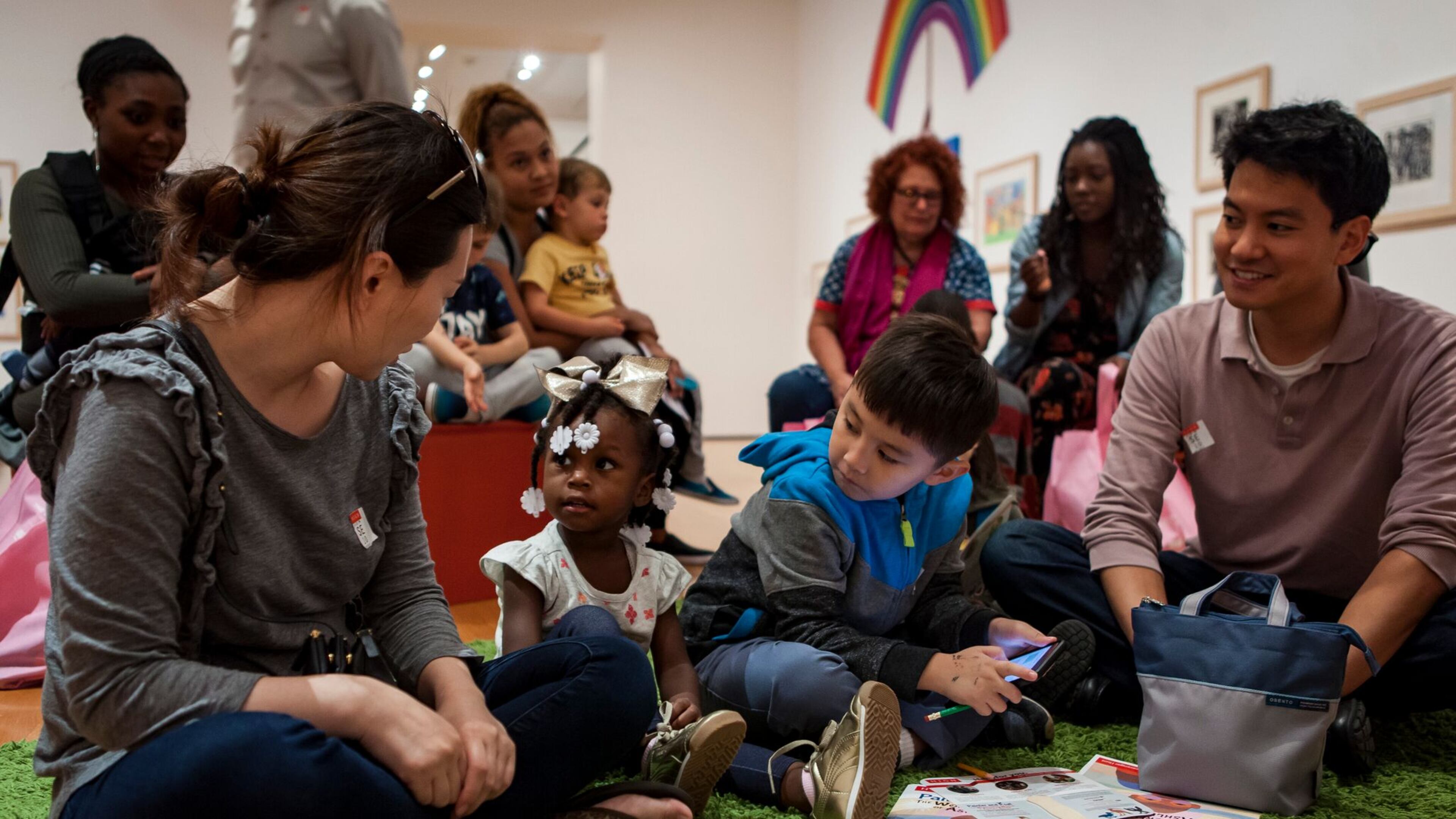 Visitors enjoy the reading corner at a recent “Second Sunday” at the High Museum. Promoting regular programming like this free event has been one key element of the High’s impressive success at boosting diversity and inclusivity. Photo by Alphonso Whitfield.