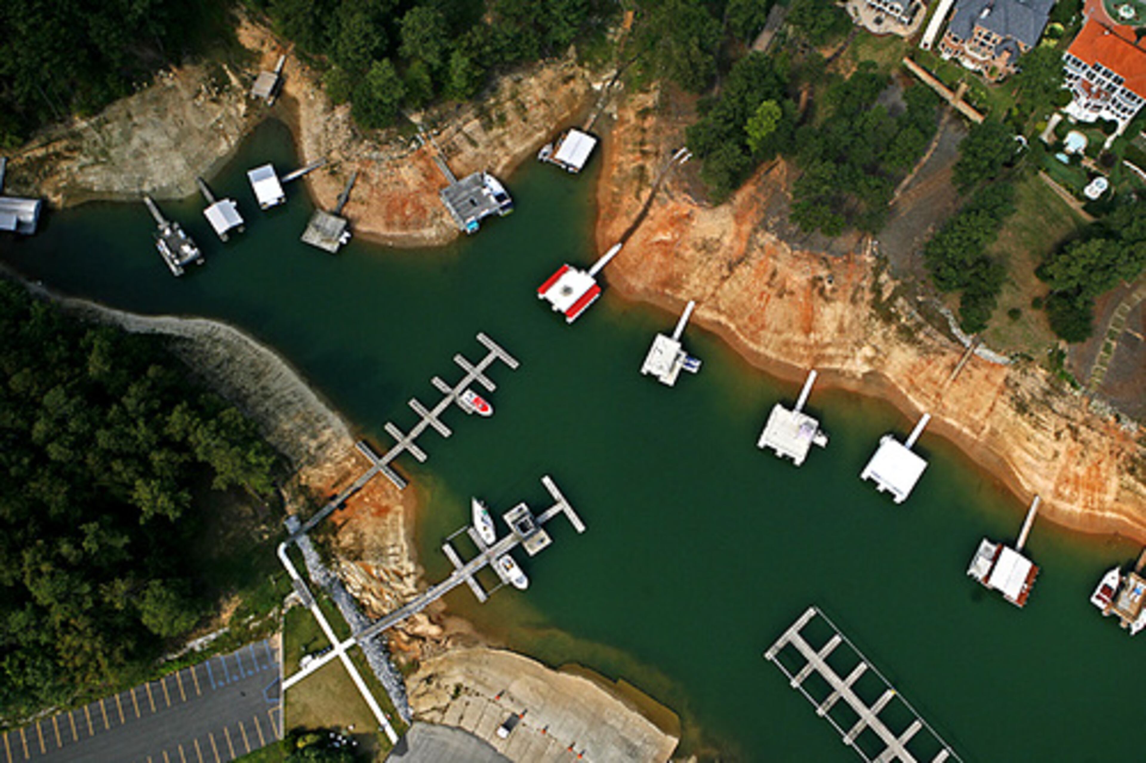 Lake Lanier has about three months of storage left, according to state and federal officials. Lakefront property is drying up.