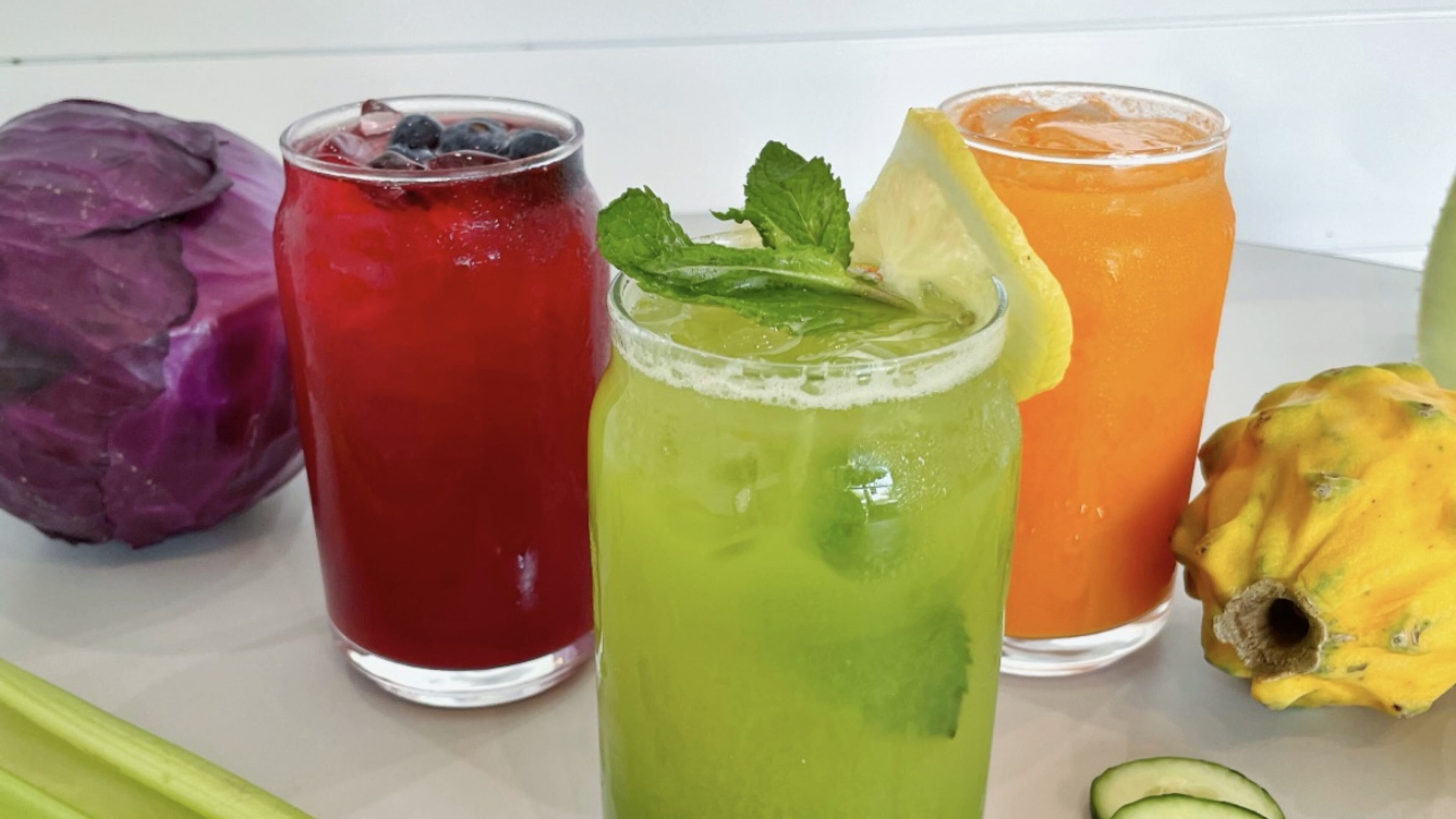 Cold-pressed juice from Juiceside. Courtesy of Manal Mourad