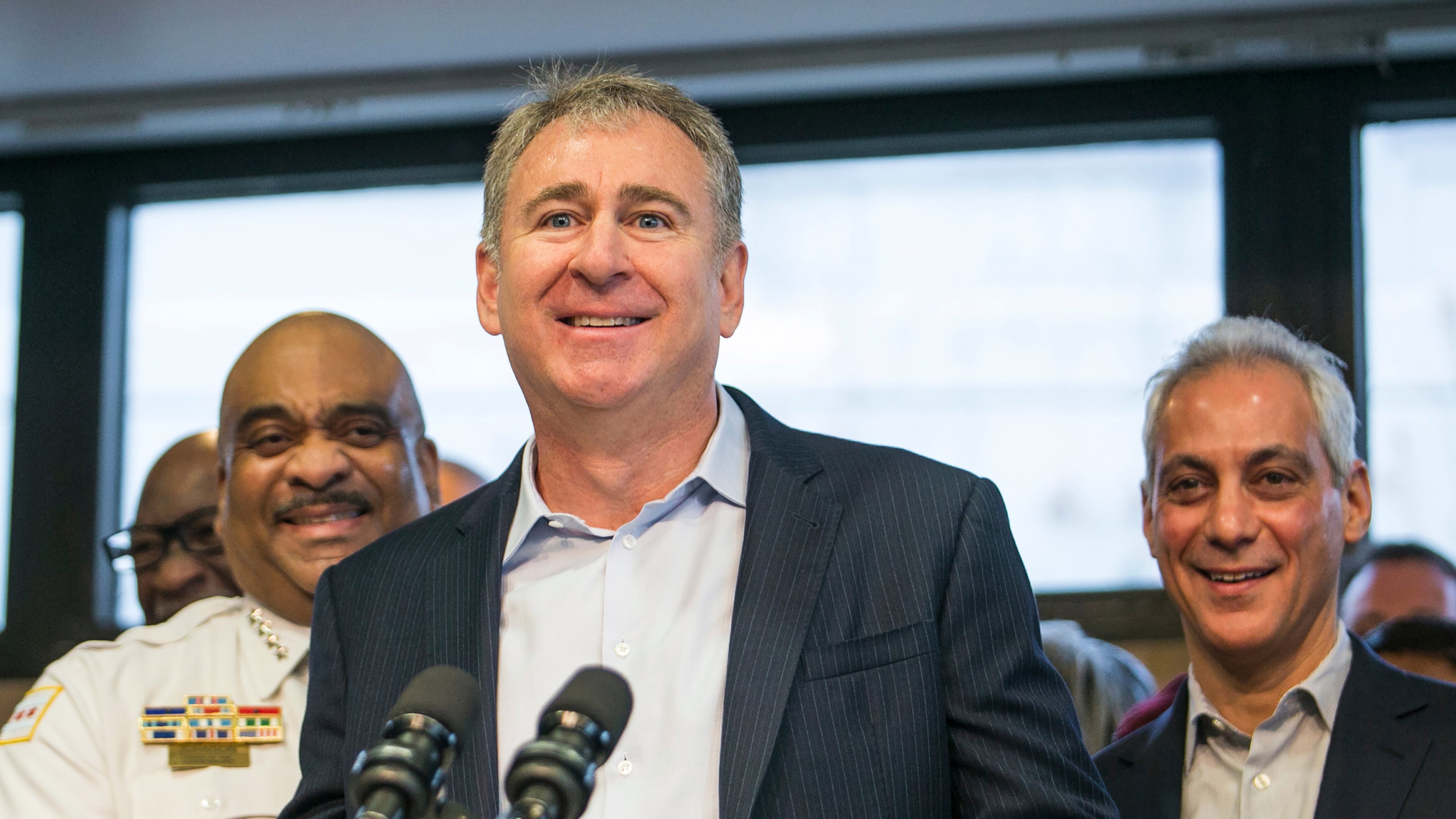 FILE - Chicago billionaire Ken Griffin speaks at a news conference in Chicago, April 12, 2018. (Ashlee Rezin/Chicago Sun-Times via AP, File)