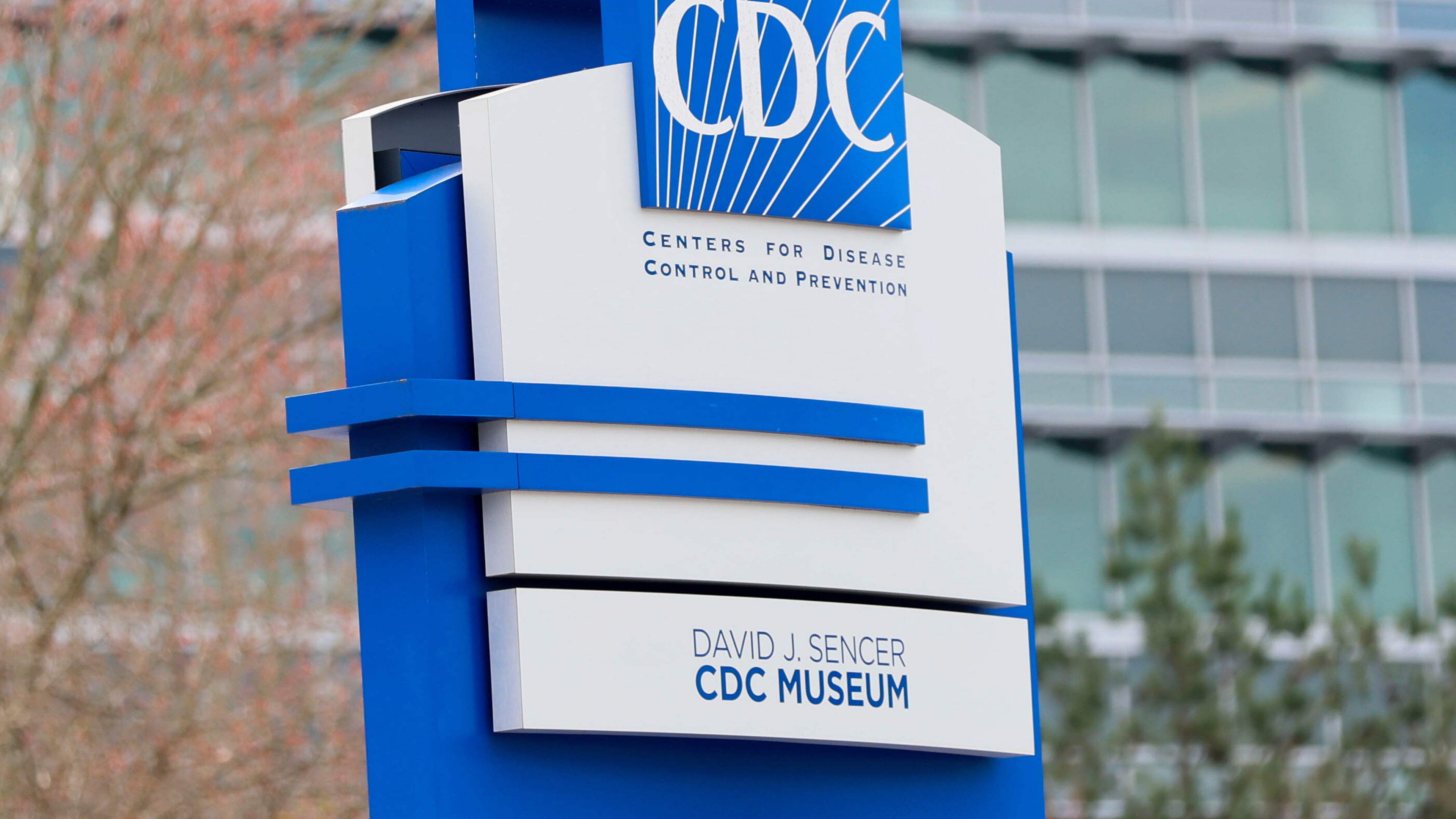 FILE - A sign with the CDC logo is displayed at the entrance to the agency's headquarters in Atlanta on March 2, 2025. (Miguel Martinez/Atlanta Journal-Constitution via AP, File)