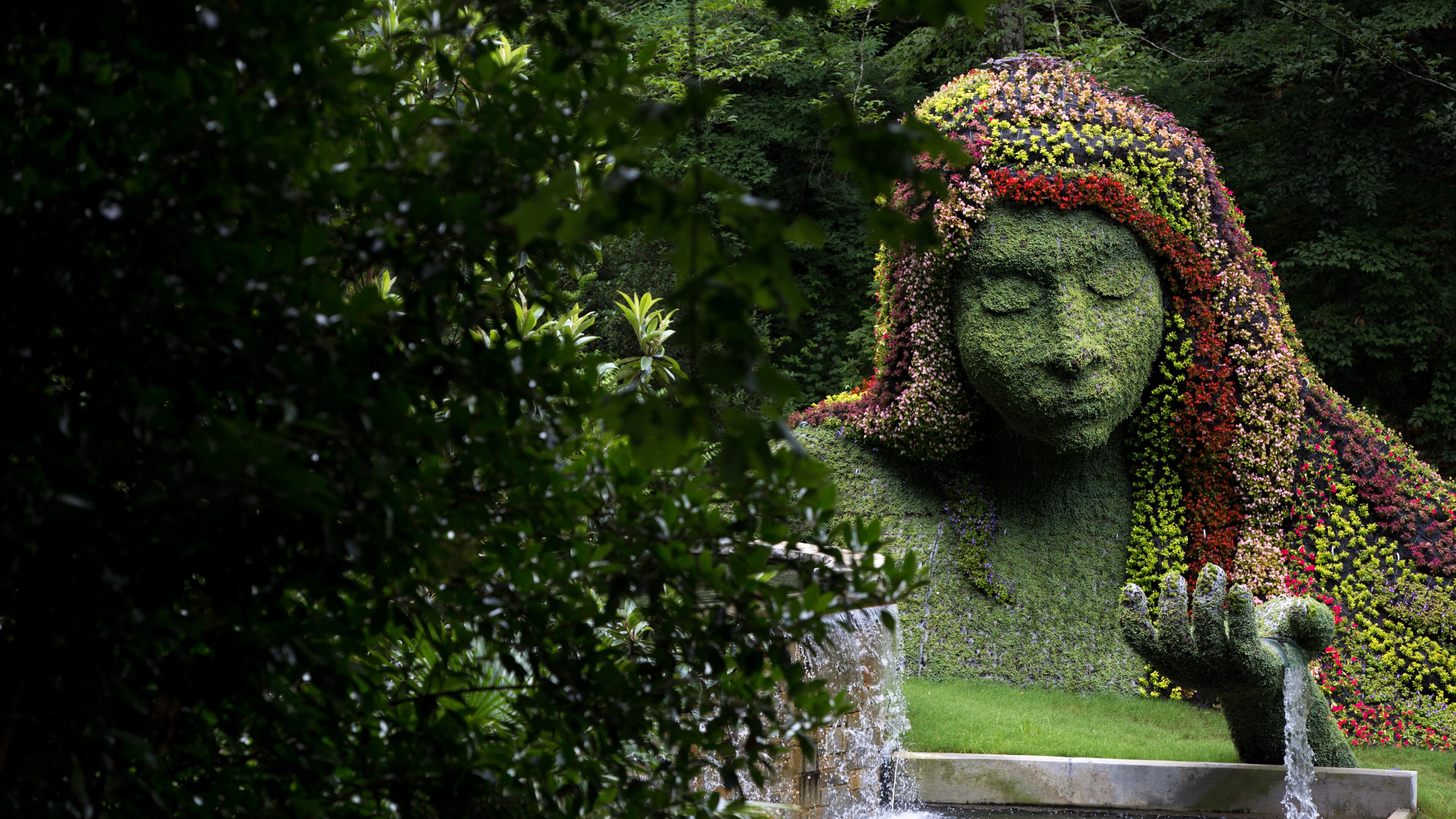 The Earth Goddess sculpture is shown at the Atlanta Botanical Garden. (Casey Sykes for The Atlanta Journal-Constitution)