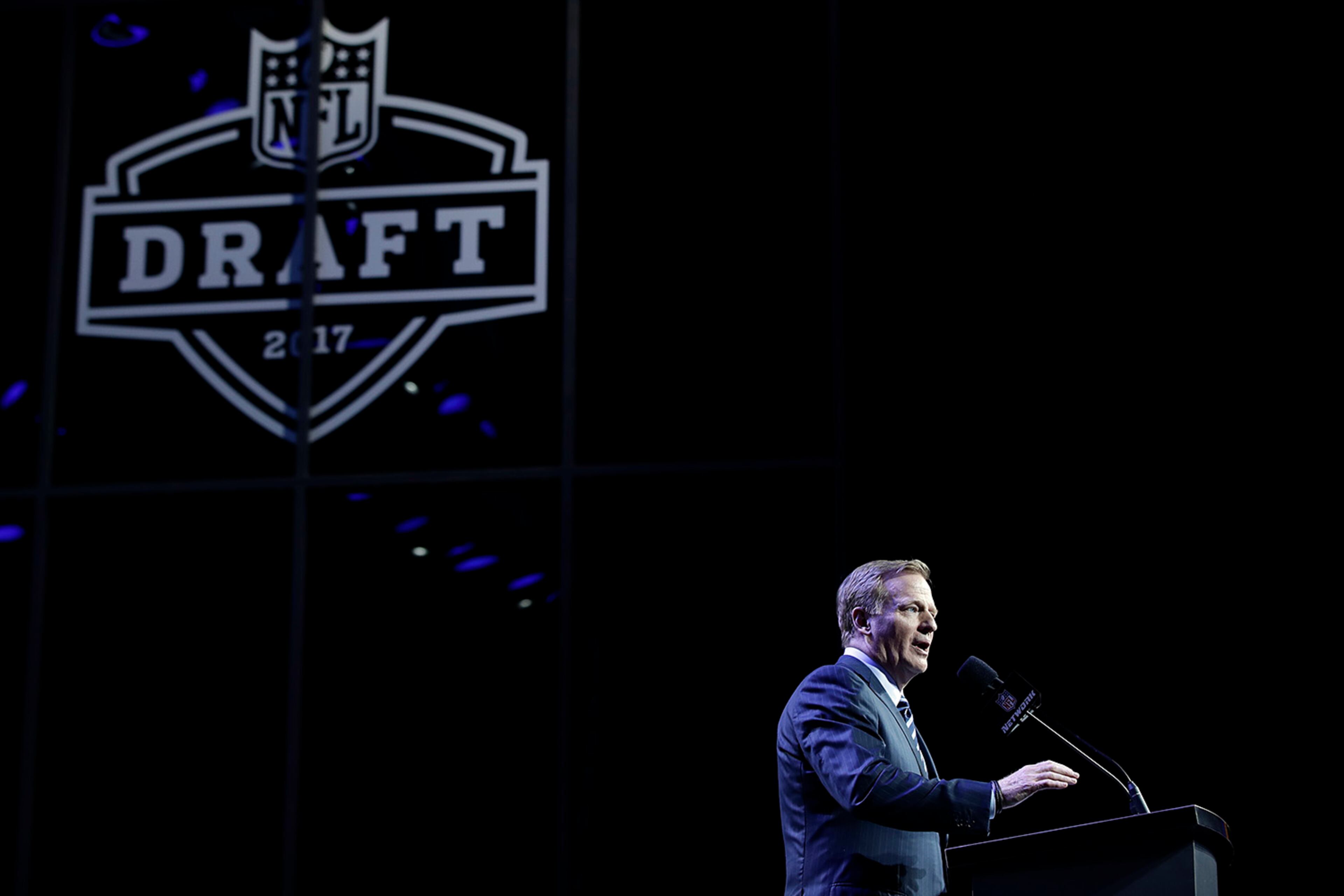 NFL Commissioner Roger Goodell speaks during the first round of the 2017 NFL football draft, Thursday, April 27, 2017, in Philadelphia. (AP Photo/Matt Rourke)