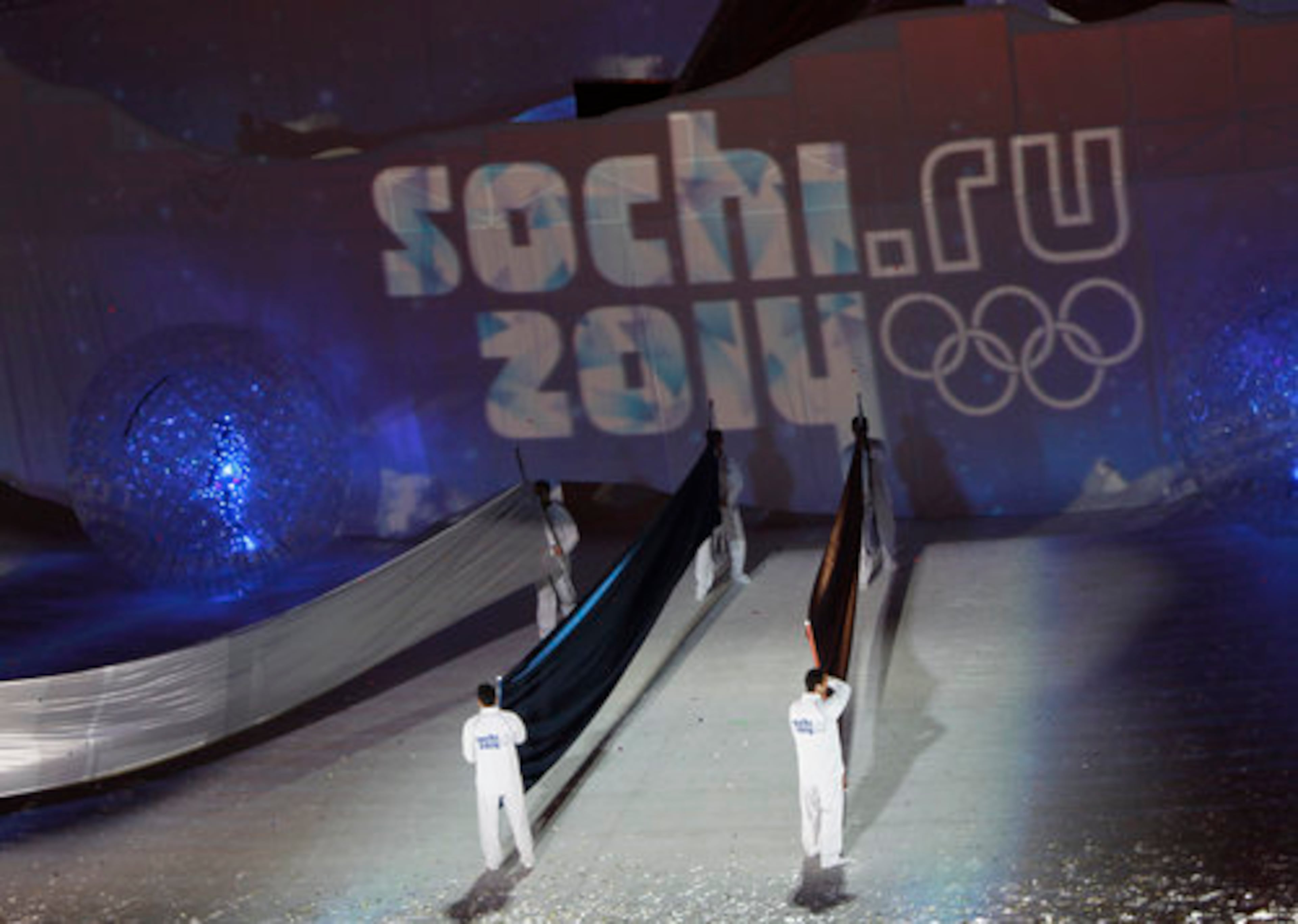 Sochi, Russia, the next host of the Winter Olympcis, makes a presentation during the Closing Ceremony.