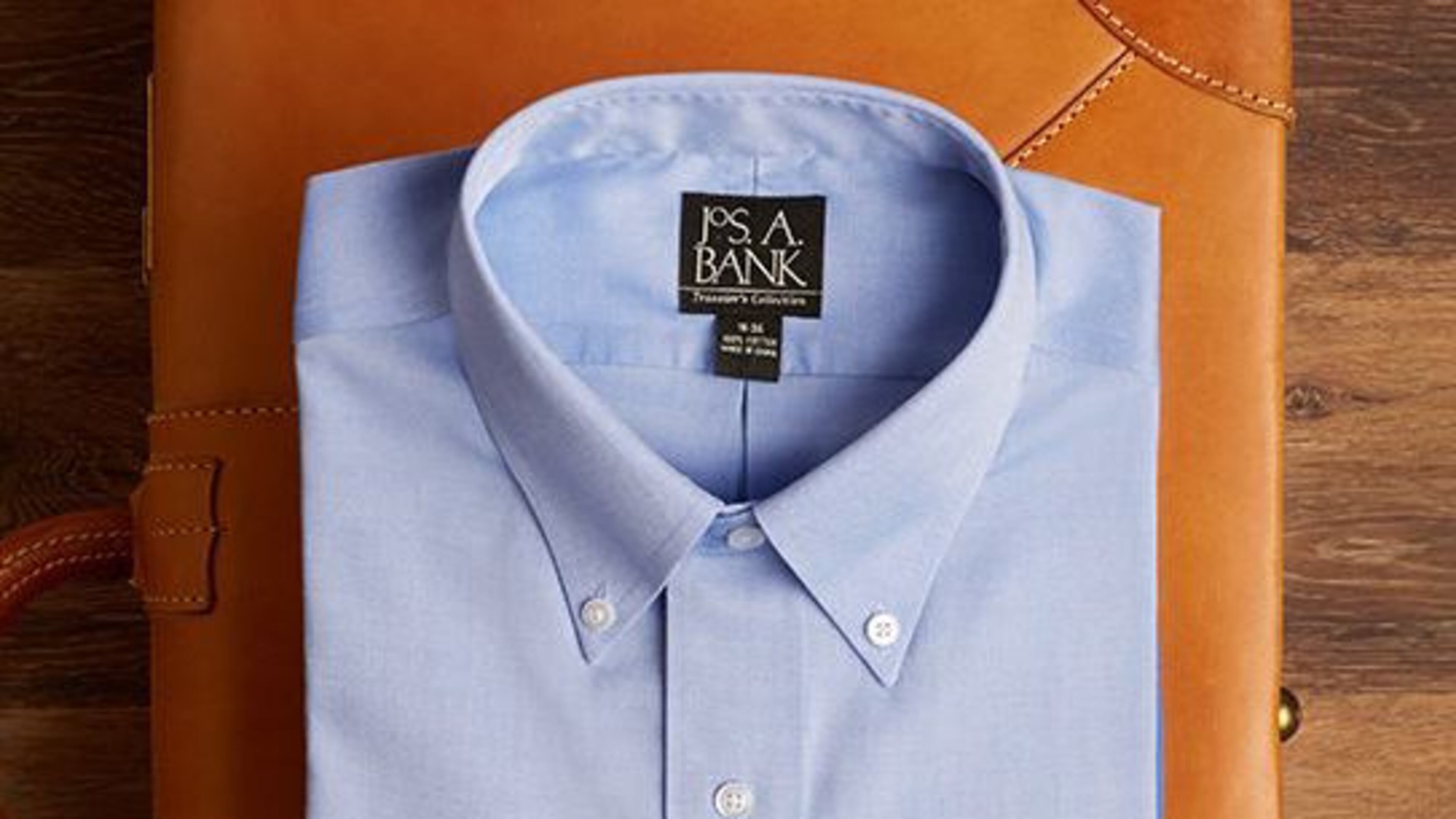 Stack and save on dress shirts for him. Photo credit: Jos A. Bank.