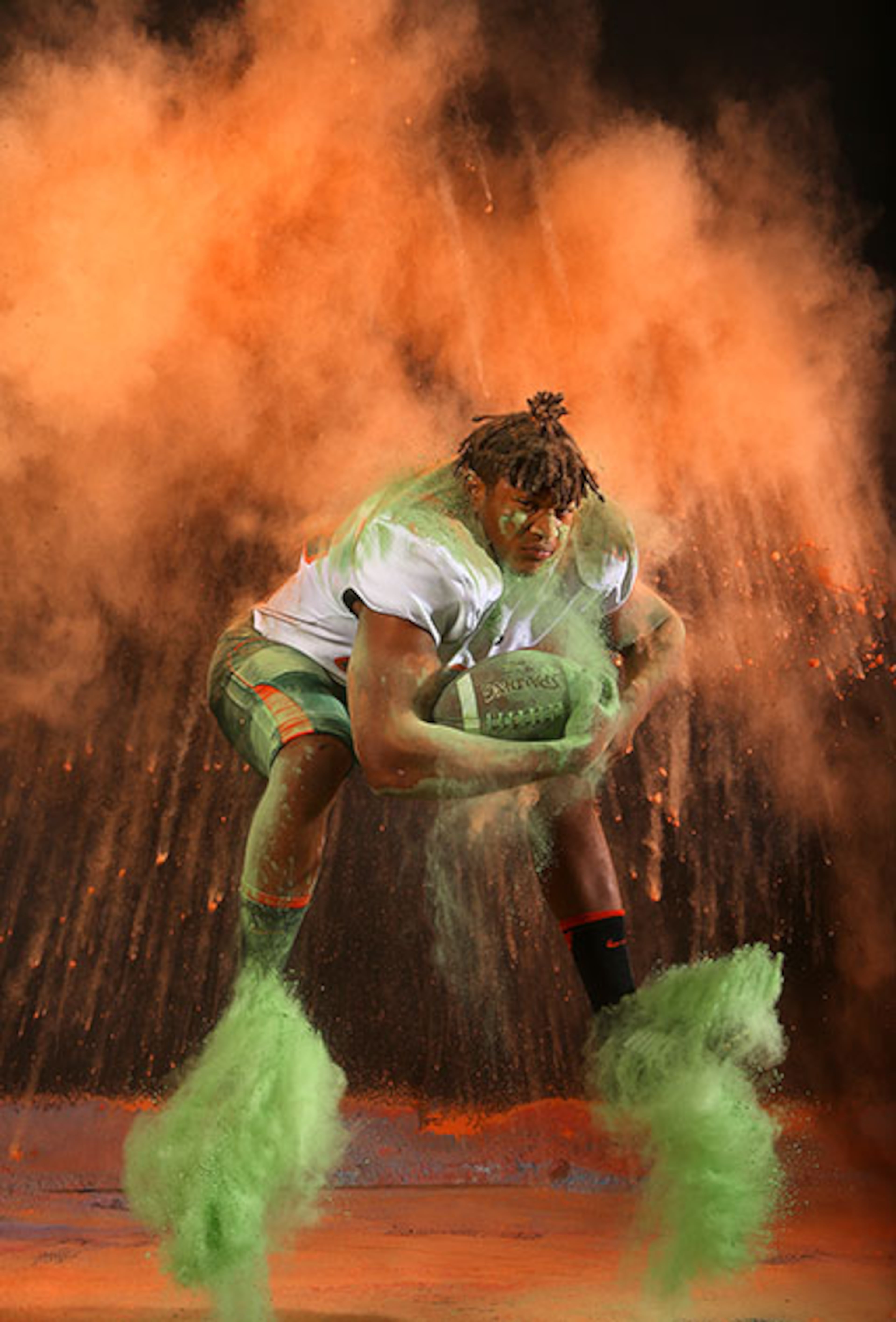 Stockbridge High School defensive end Charles Wiley. Wiley is one of five AJC Super 11 selections to have made their college choices, same as last season when the team was revealed. Wiley is committed to Ole Miss. | AJC Super 11 facts & figures