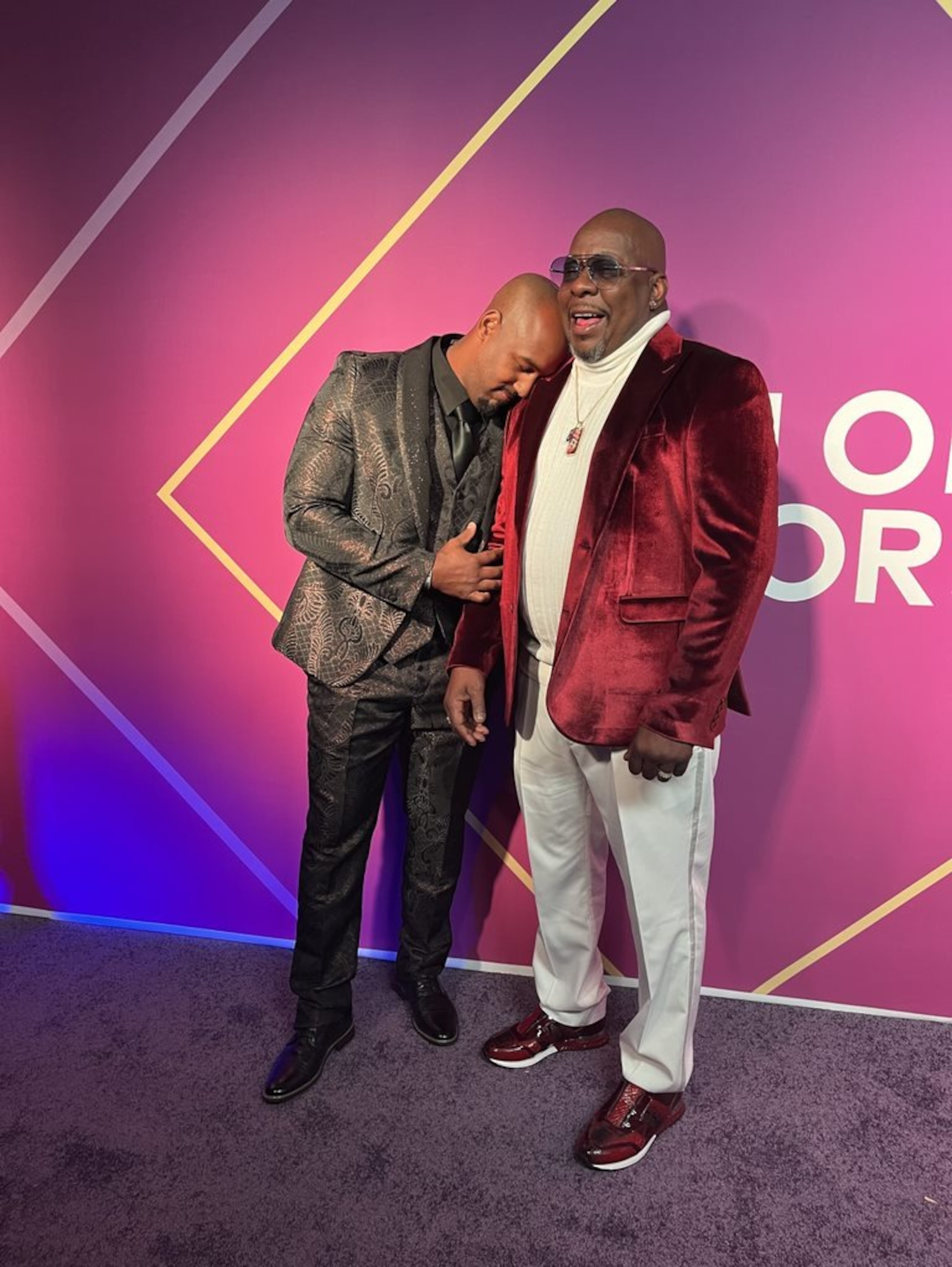 Bobby Brown and son Landon at the Urban One Honors red carpet (2022)