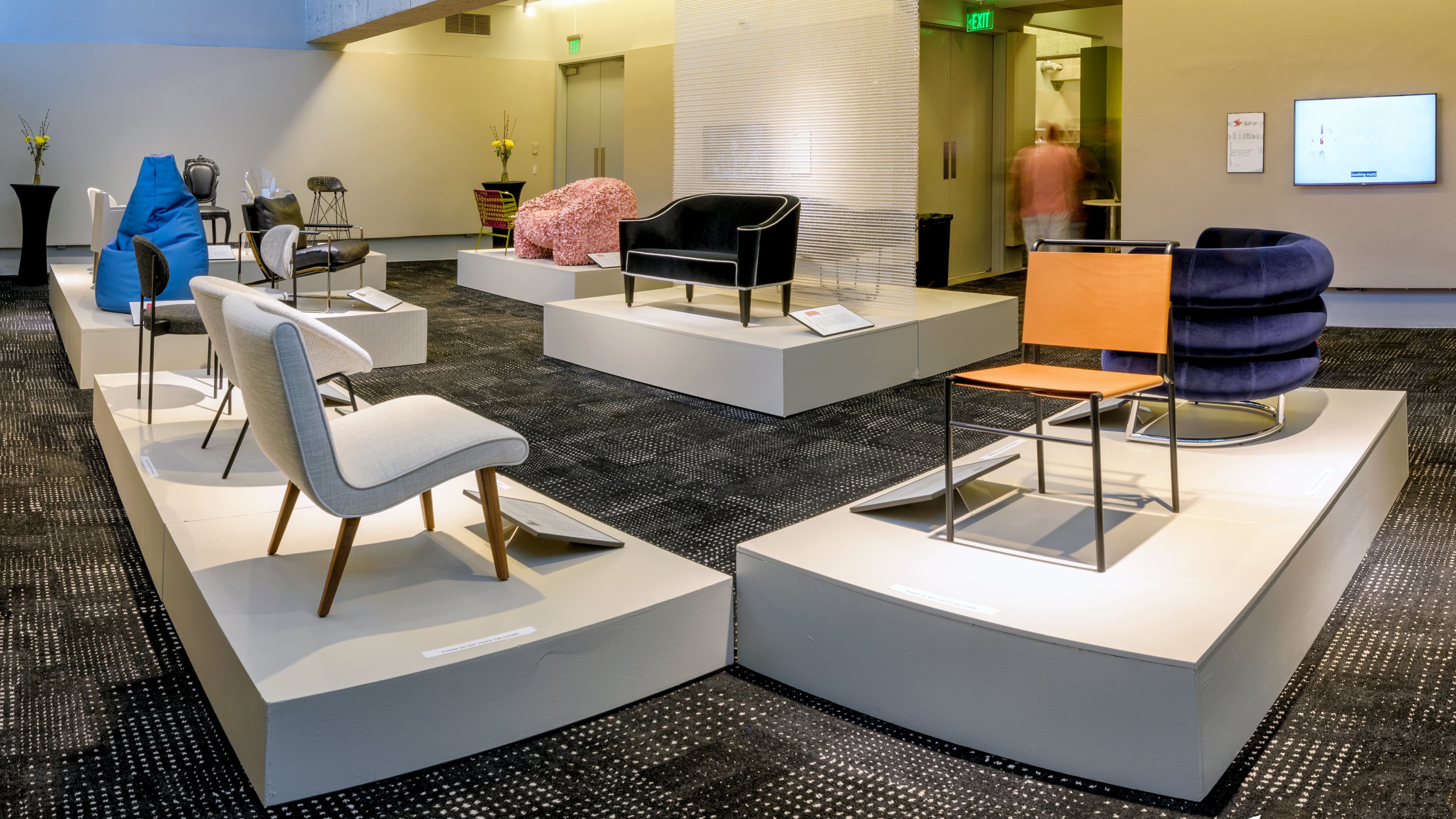 A “Please Be Seated” installation in the Museum of Design Atlanta's main gallery, presenting the many ways designers have elevated the humble chair. The exhibit remains on view through March 11.