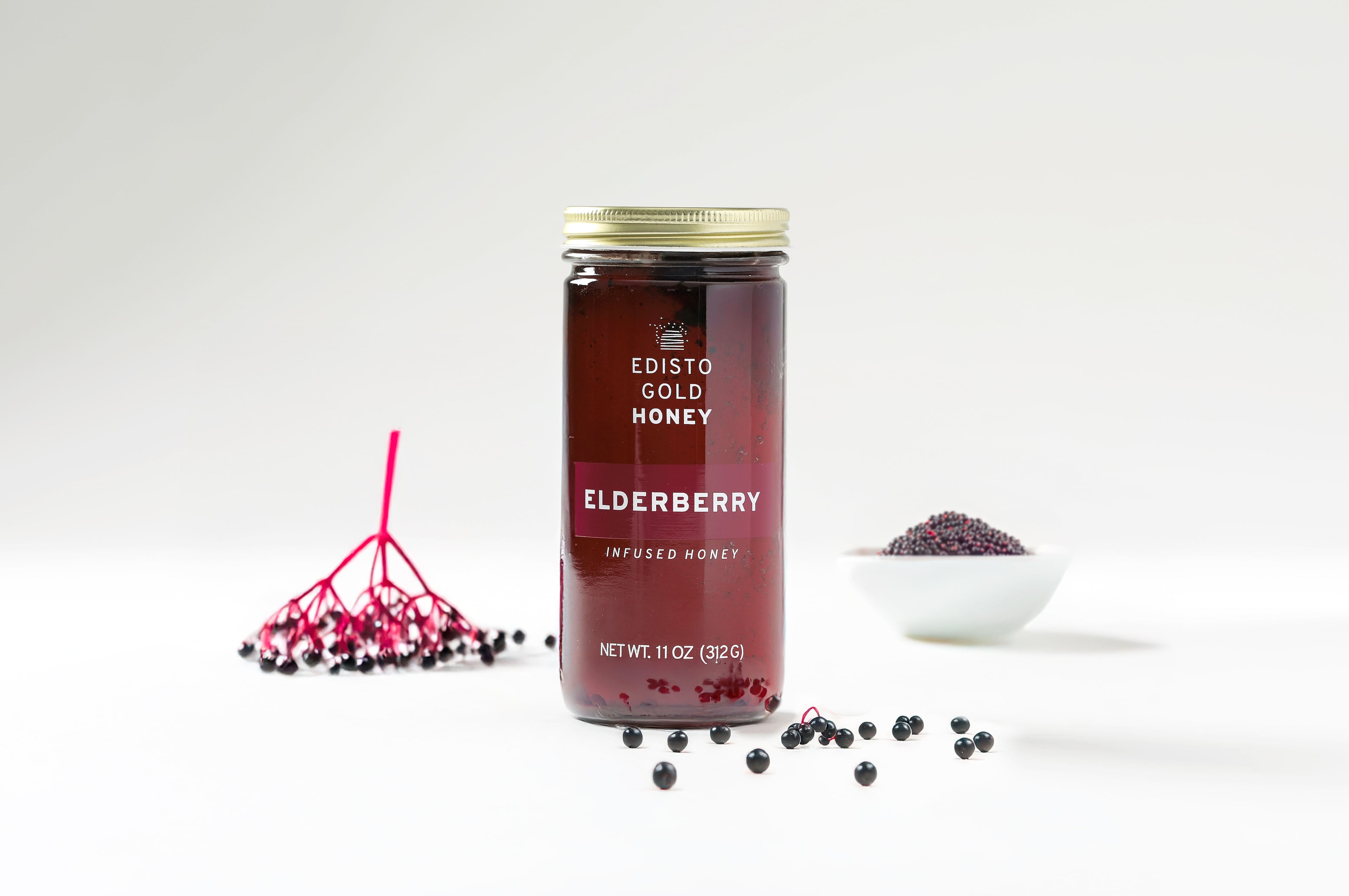 Elderberry-infused honey from Edisto Gold Honey. (Courtesy of Edisto Gold Honey/Adam Parker Design)