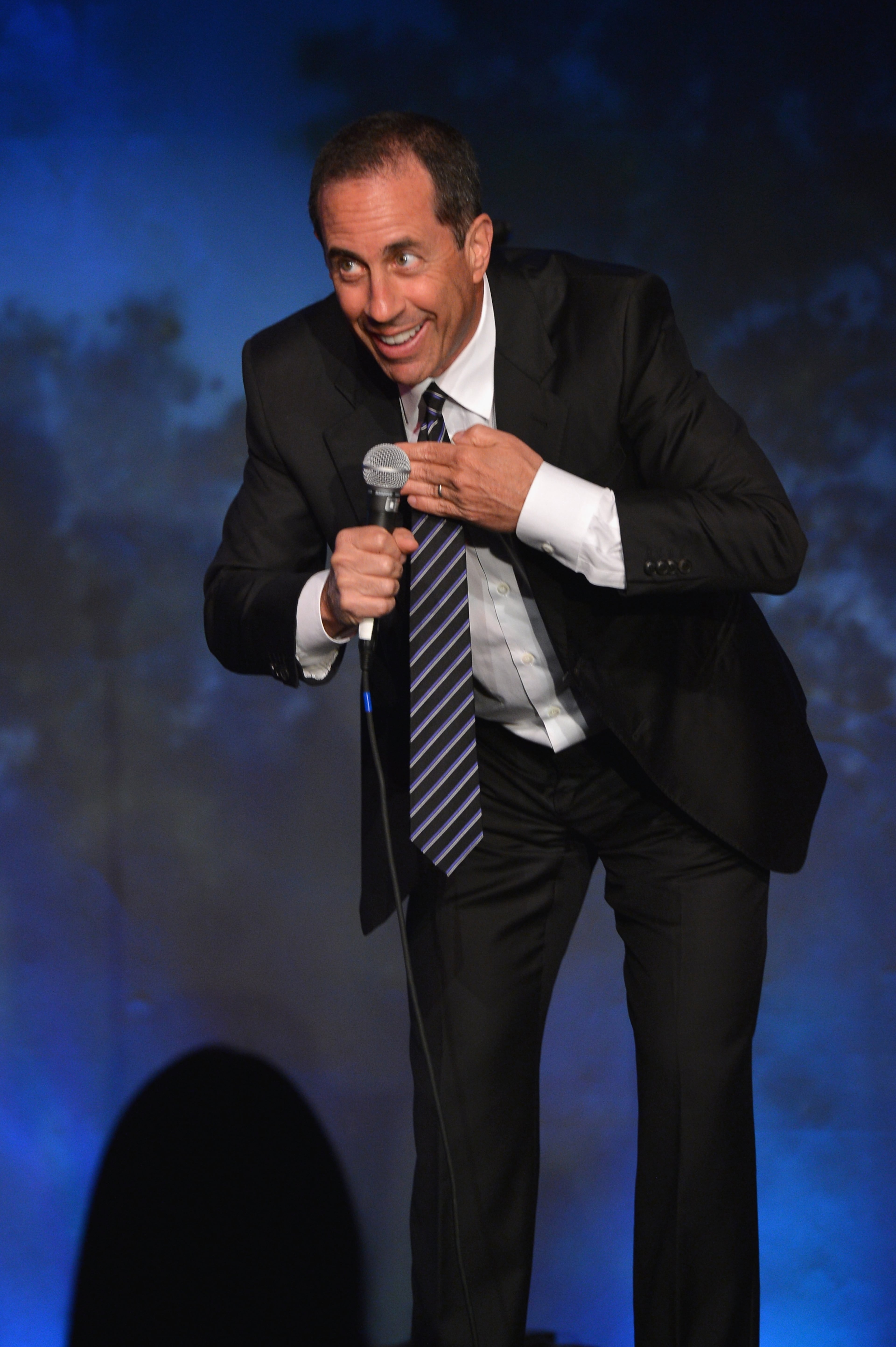 Comedian Jerry Seinfeld preforms during SeriousFun Children's Network event honoring Liz Robbins with celebrity guests at Pier Sixty at Chelsea Piers on April 4, 2013 in New York City. (Photo by Larry Busacca/Getty Images for SeriousFun Children's Network)