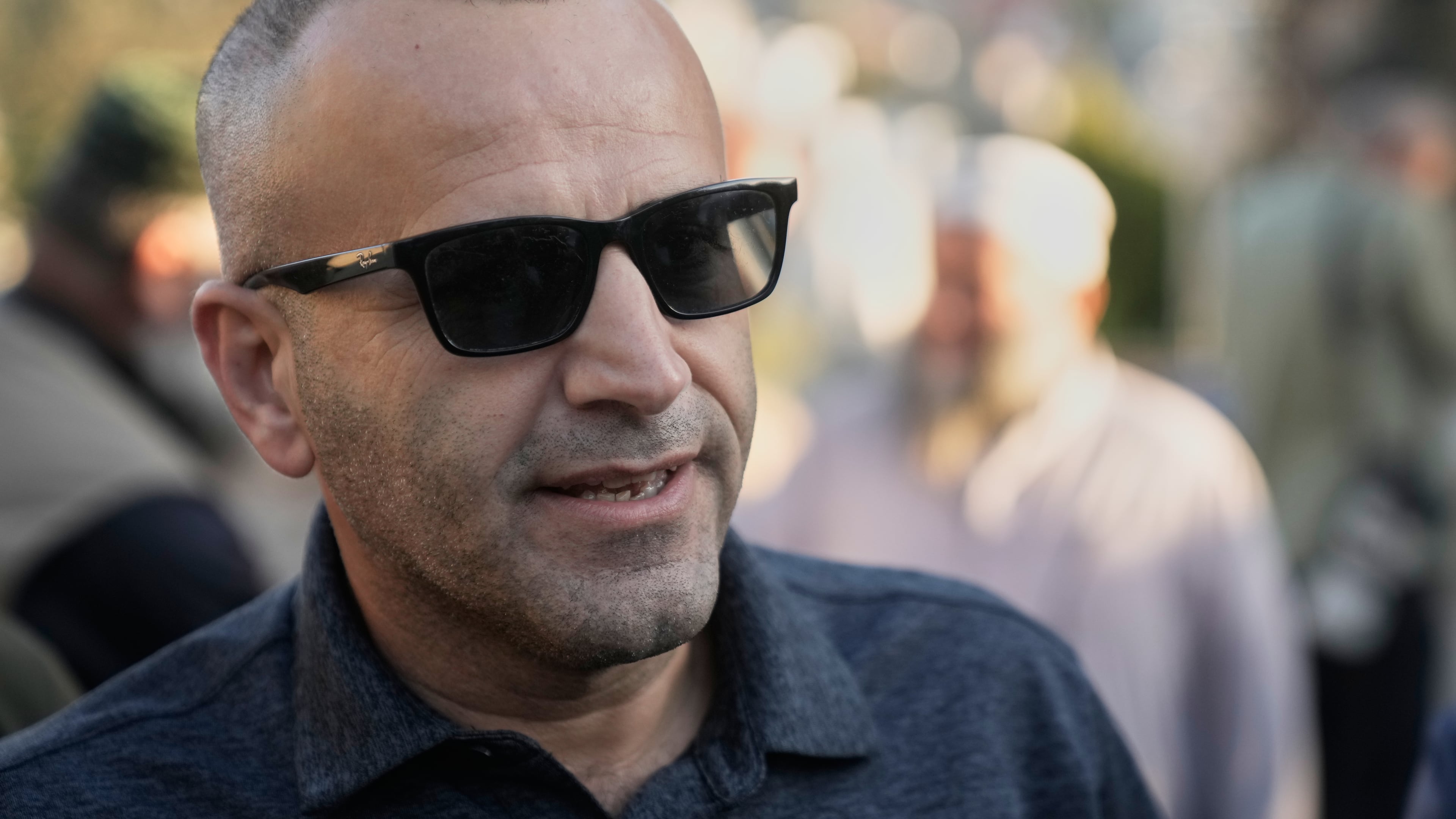 Loui Ridi, an Ohio-based Palestinian-American landlord of one of the homes besieged by Israeli settlers for over a week, arrives at his parent's home upon his return from the U.S., in the occupied West Bank village of Qusra, south of Nablus, Monday, Aug. 17, 2026. (AP Photo/Majdi Mohammed)
