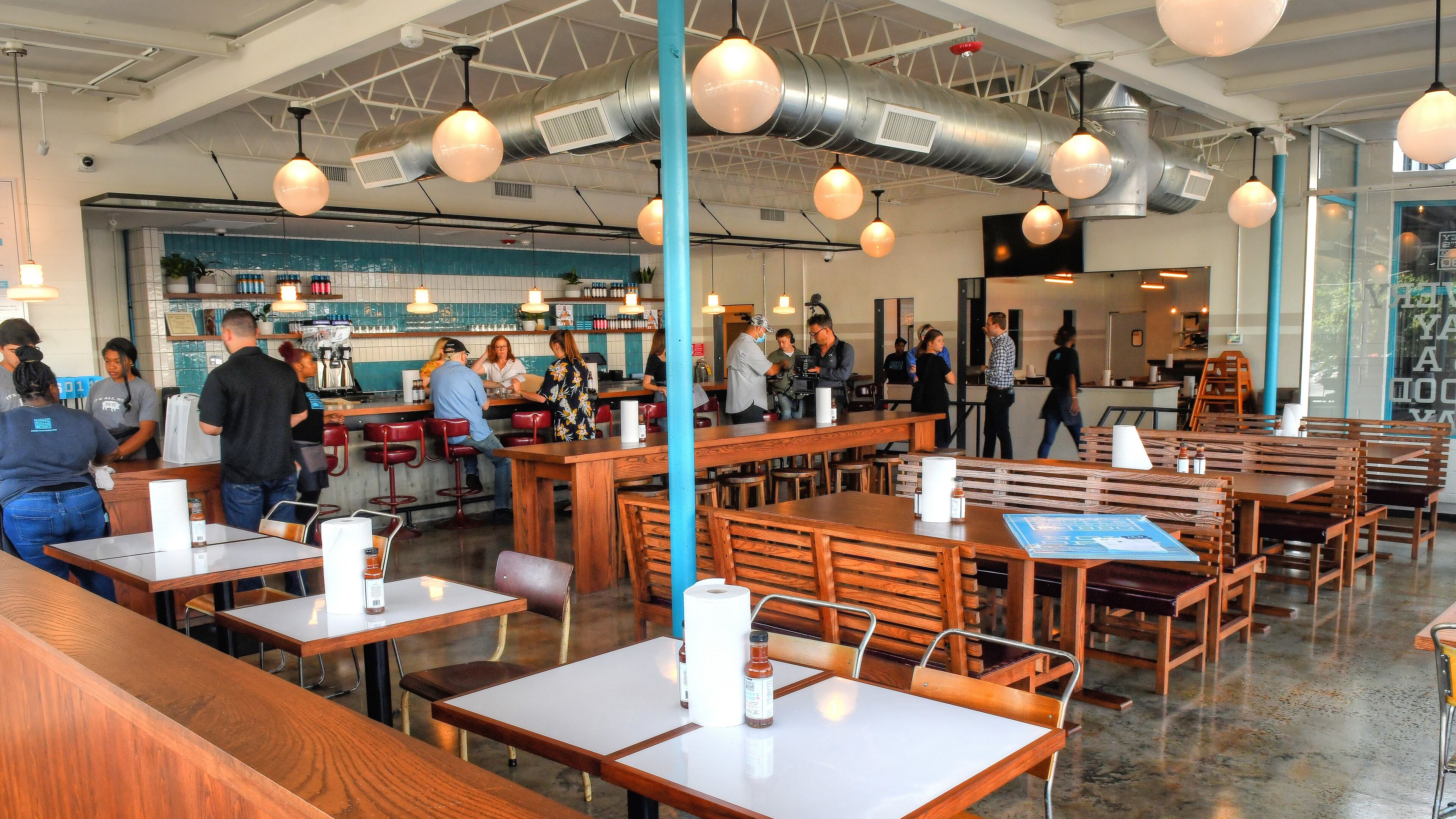 210727: Atlanta, Ga. (Pittsburgh neighborhood near West End): Interior seating and bar of Rodney Scott's Whole Hog BBQ in the Pittsburgh neighborhood near West End in Atlanta Ga. (Chris Hunt for The Atlanta Journal-Constitution)