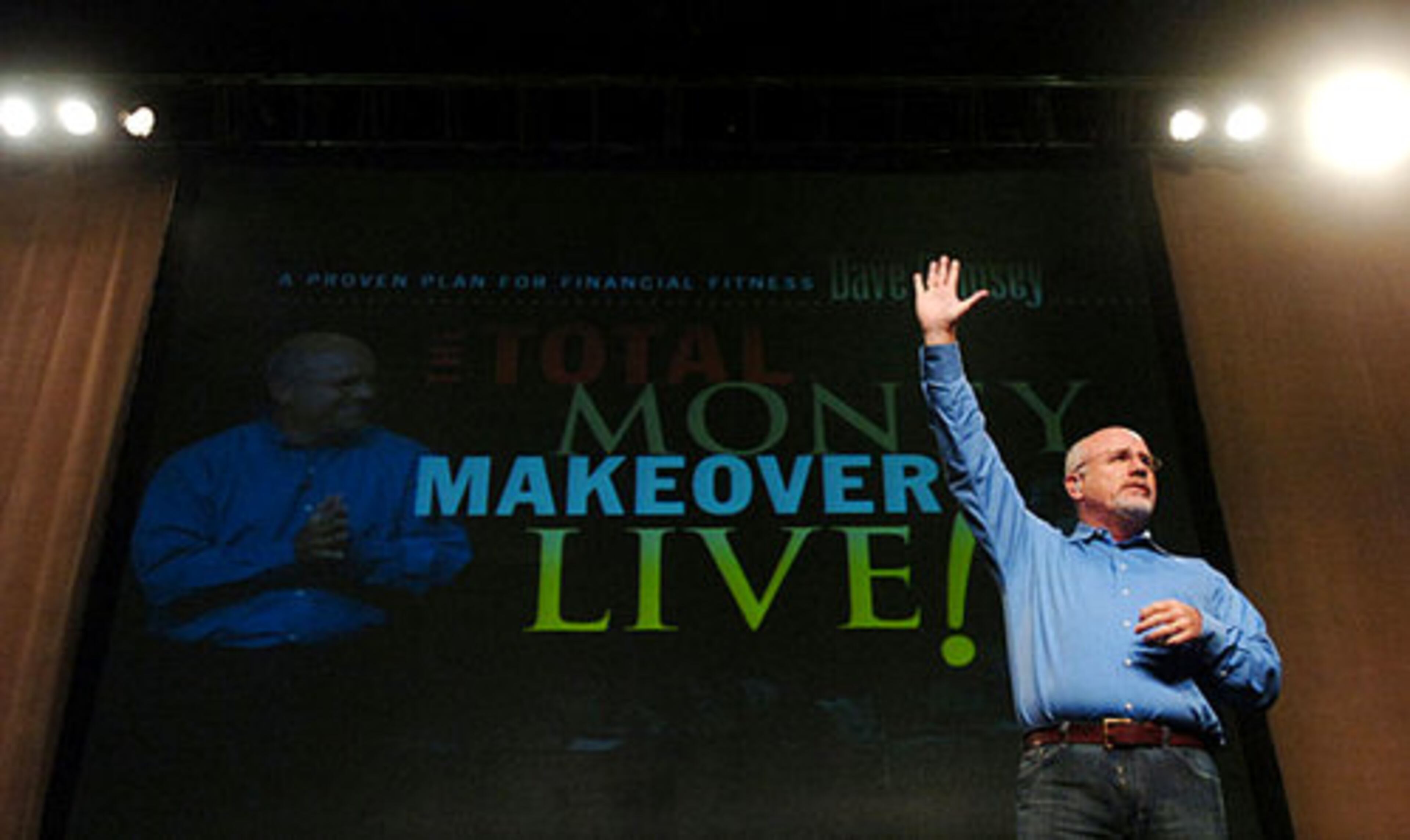 Radio personality Dave Ramsey takes the tage during his two-day stop at the Gwinnett Arena.