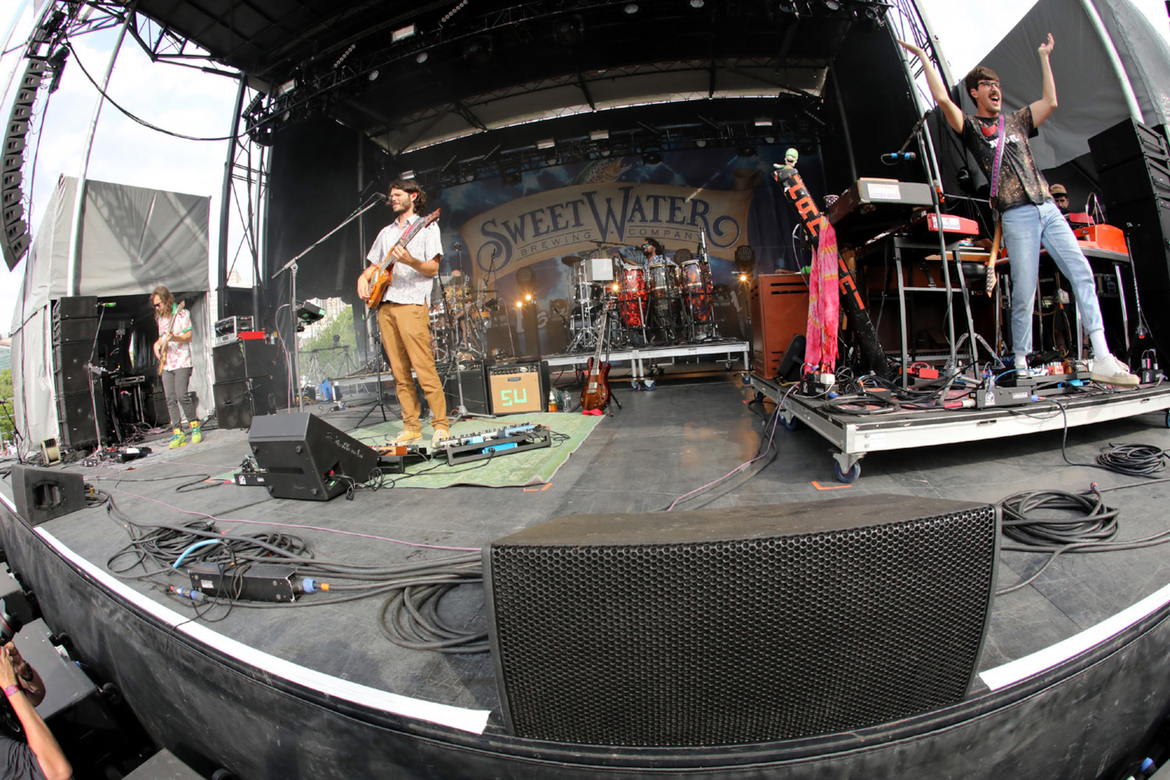 The SweetWater 420 Fest took place this weekend in Atlanta's Centennial Olympic Park. The sold-out lineup on Saturday, April 30, 2022, included Goose (above), the Trey Anastasio Band and Umphrey's McGee. (Photo: Robb Cohen for The Atlanta Journal-Constitution)