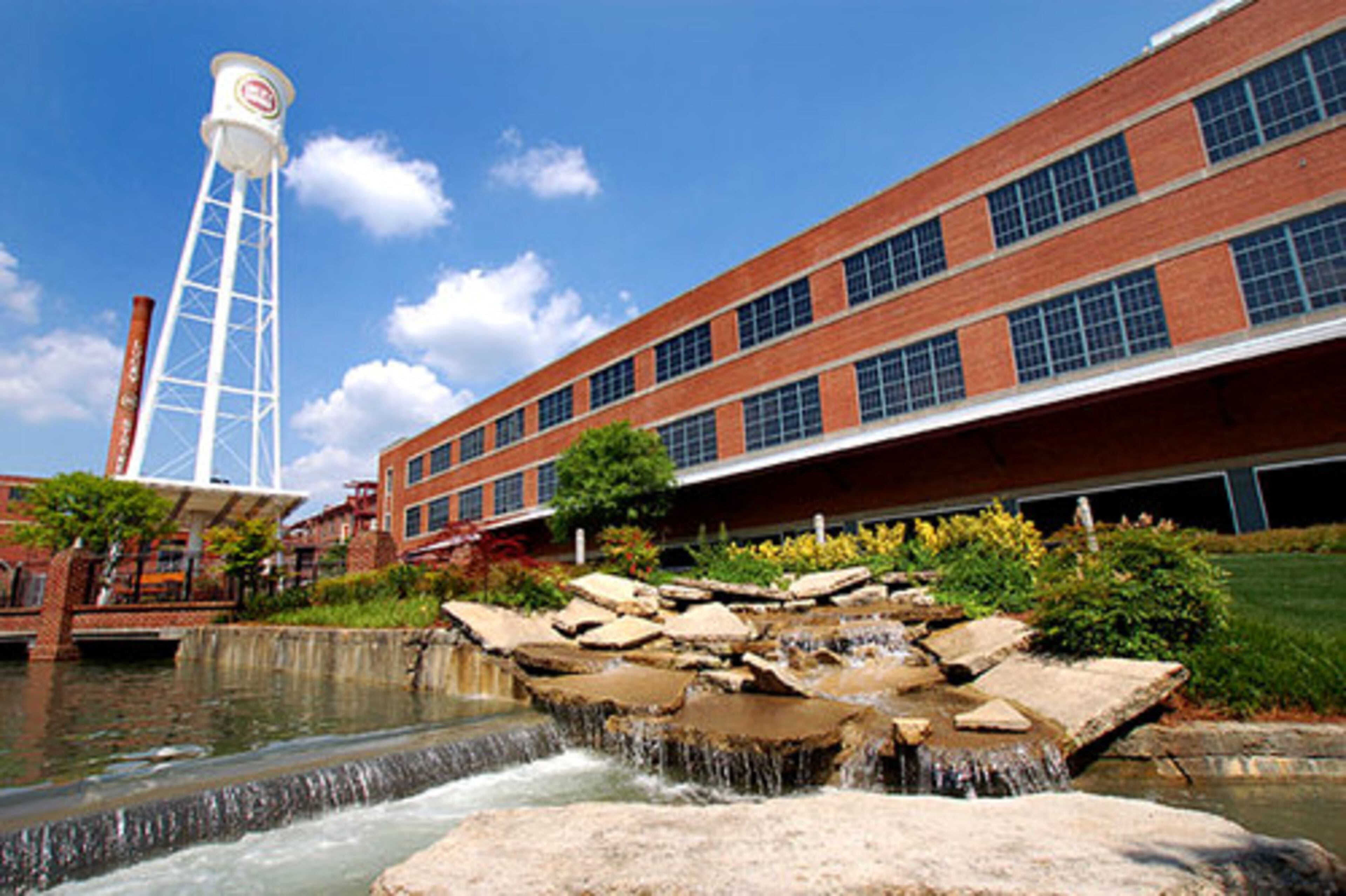 The former Lucky Strike cigarette factory in Durham is now the American Tobacco Campus that has dining, entertainment, offices and condos. But the the Lucky Strike smokestack is still puffing away.