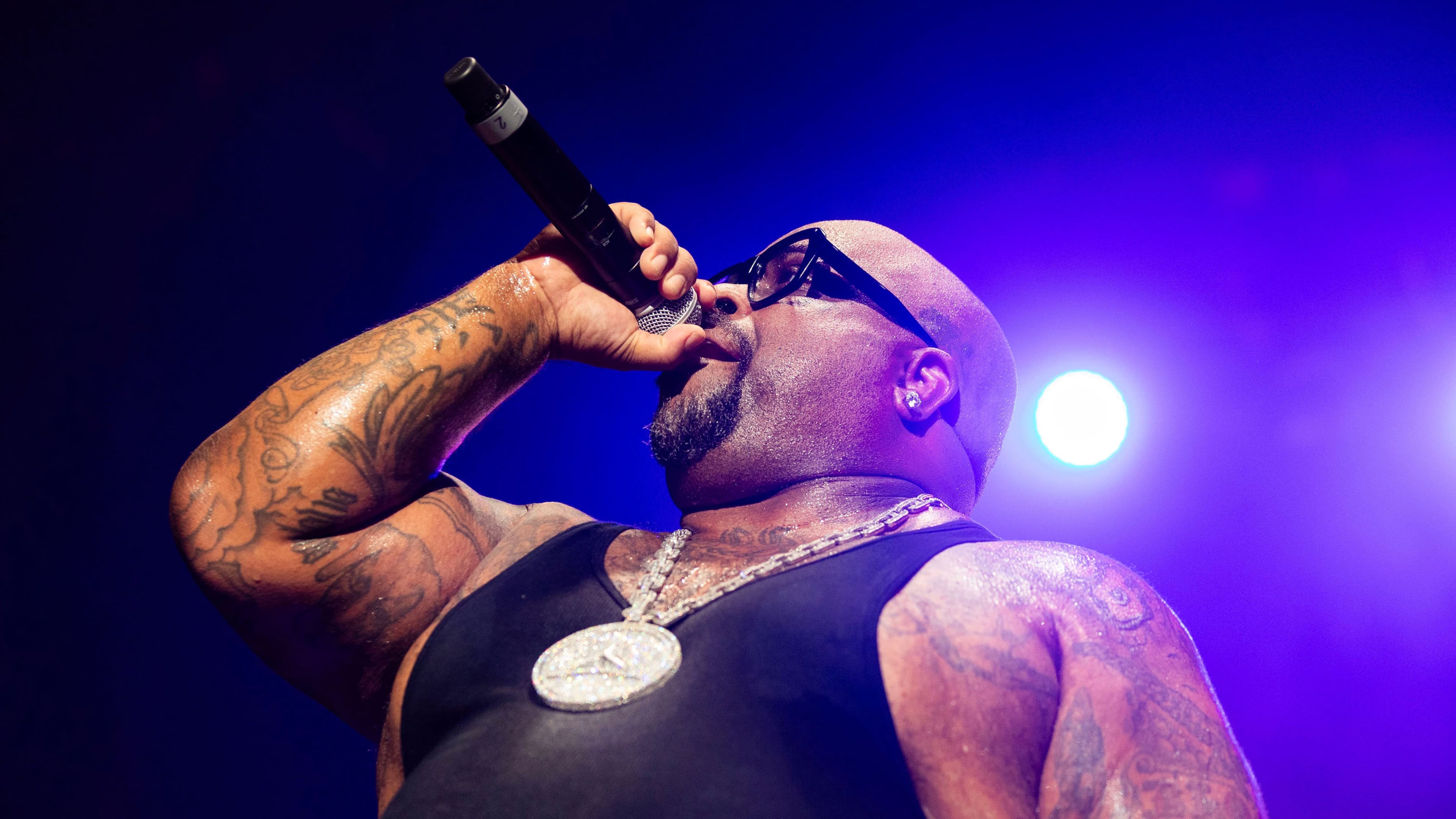 CeeLo Green performs during the 50th anniversary of hip-hop concert at Lakewood Amphitheater in Atlanta on Aug. 13, 2023. (Michael Blackshire/The Atlanta Journal-Constitution/TNS)