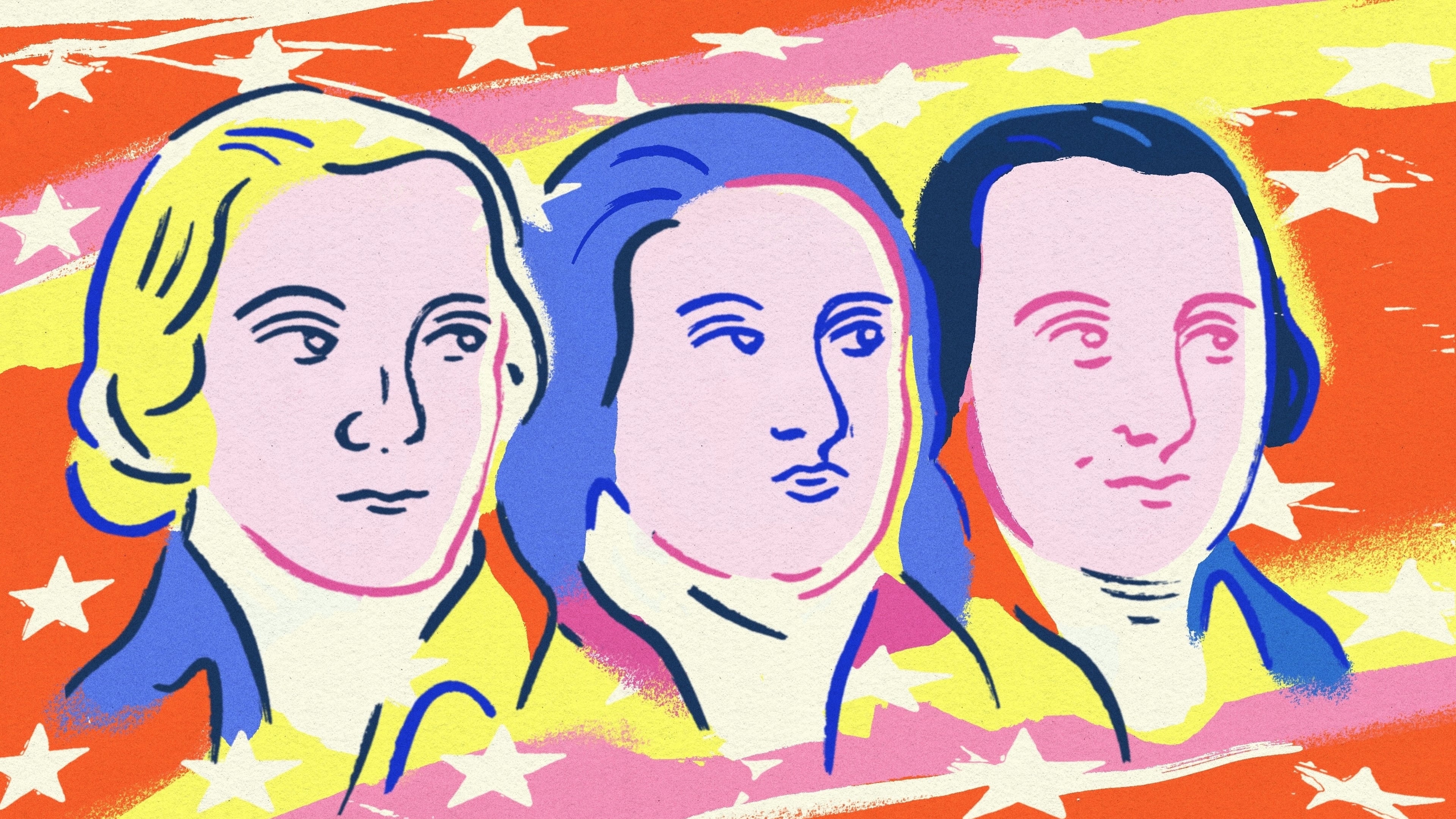 Button Gwinnett, Lyman Hall and George Walton were the three representatives from Georgia to sign the Declaration of Independence. (Illustration: Marcie LaCerte for the AJC)