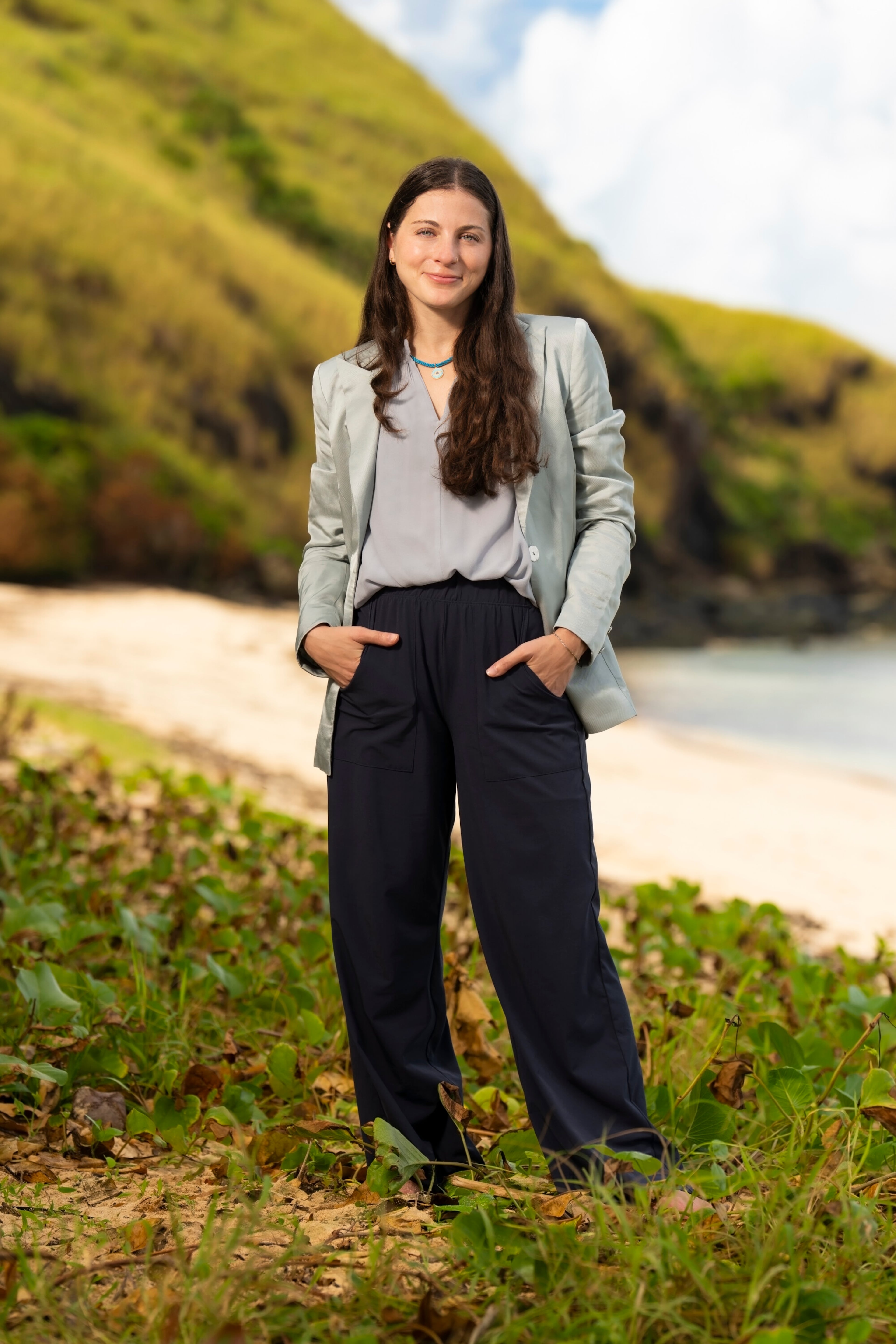 Survivor 51 contestant Alexis Levine entered the game planning to lie about her profession as a criminal defense attorney. (Courtesy of Robert Voets/CBS)