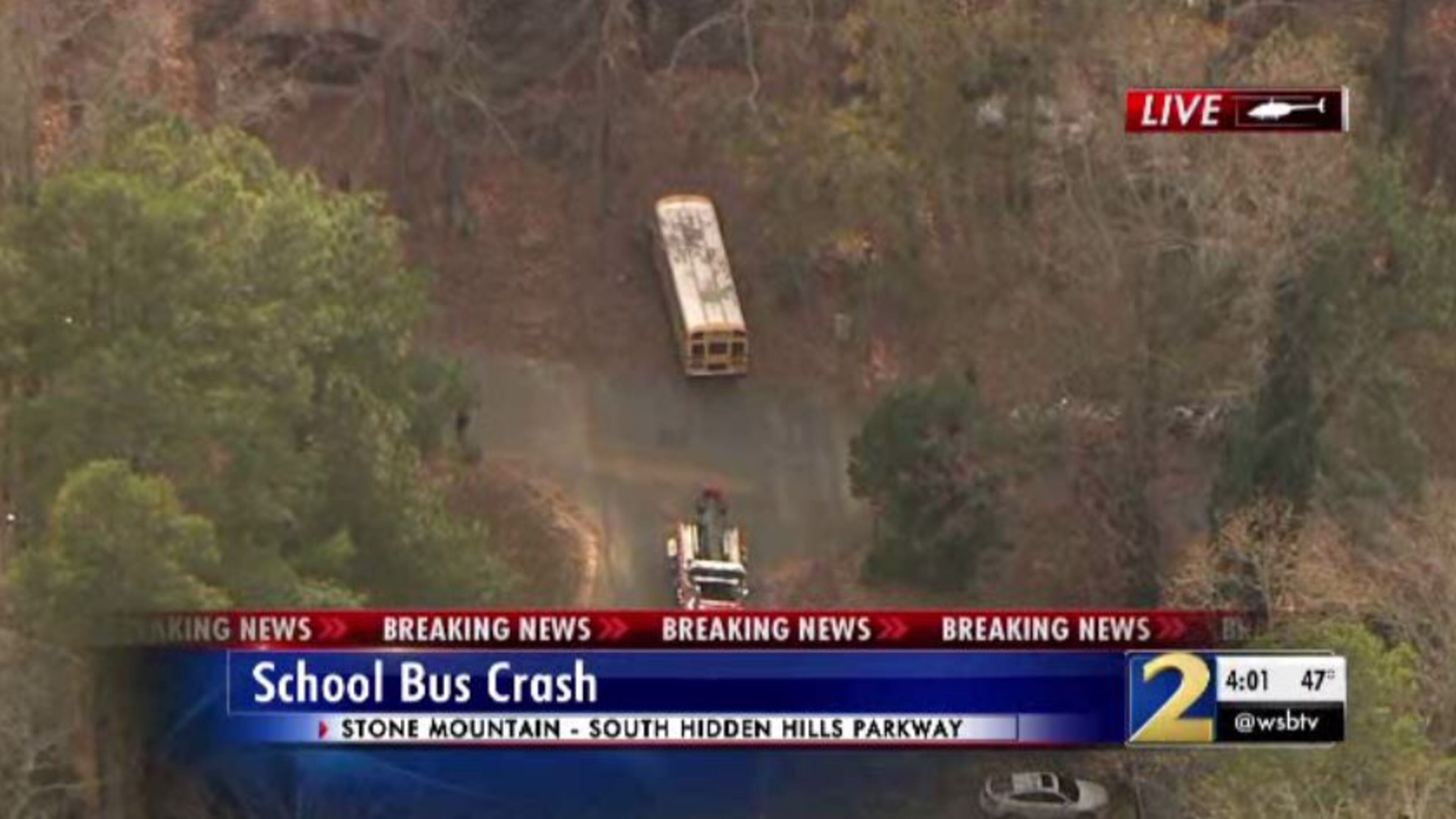 Nine students were on board the bus at the time of the wreck, officials said.