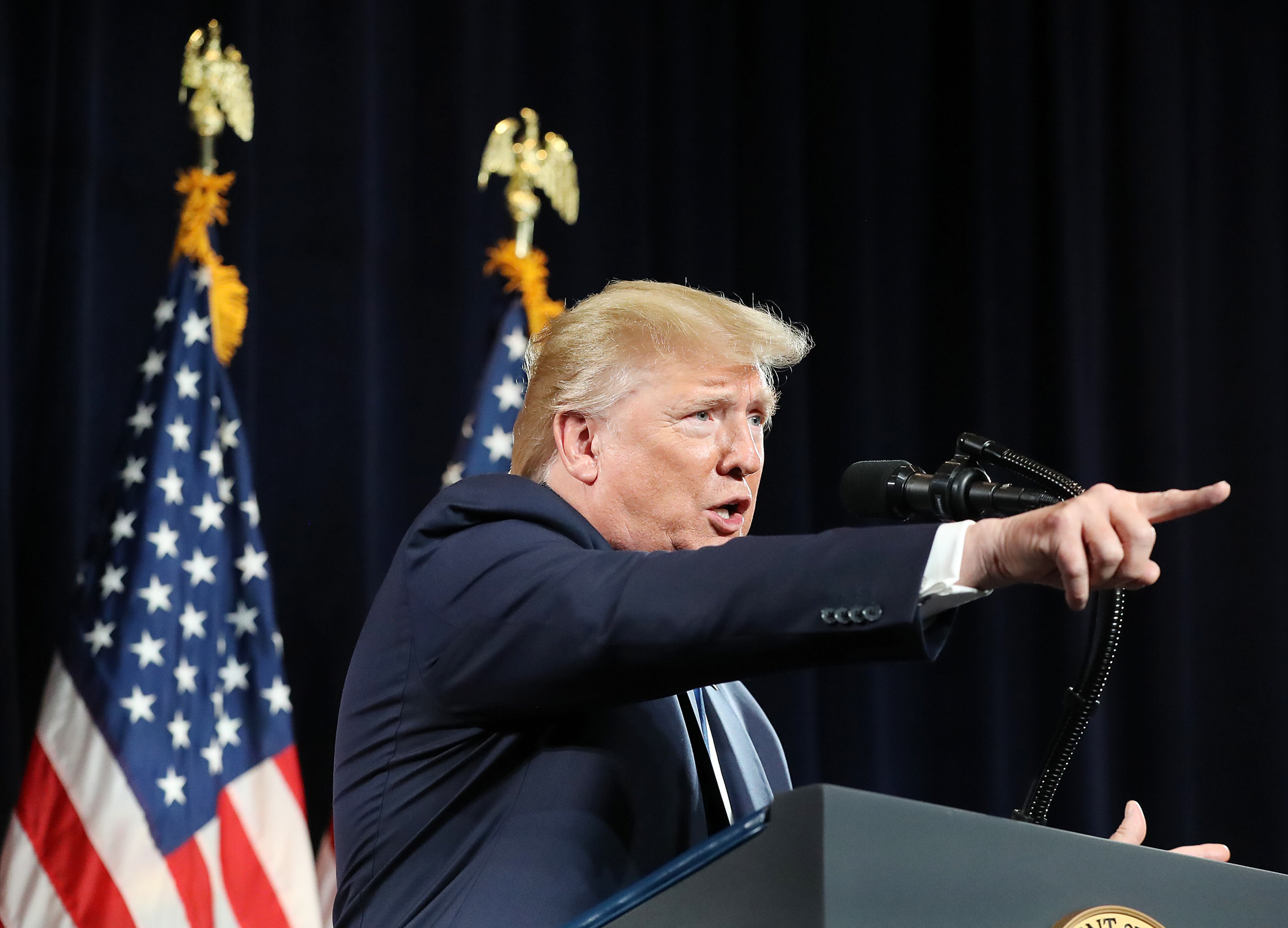November 8, 2019 Atlanta: President Donald Trump Black speaks at the Voices for Trump Coalition Rollout on Friday, November 8, 2019, in Atlanta. Curtis Compton/ccompton@ajc.com