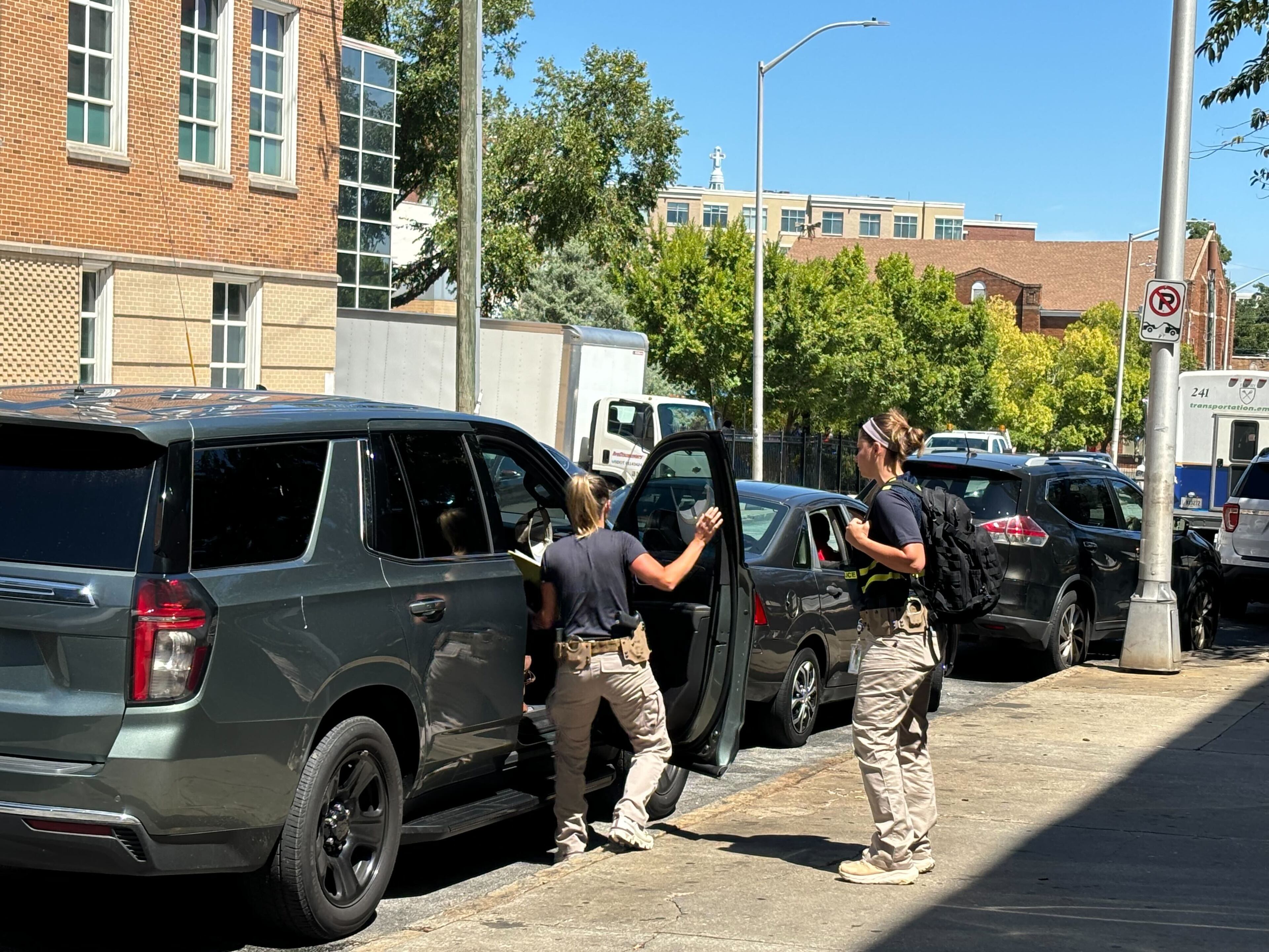 In Atlanta, the Georgia Bureau of Investigation went to Grady Memorial Hospital to speak with one of the victims of the Apalachee High shooting who was airlifted to Grady for treament.