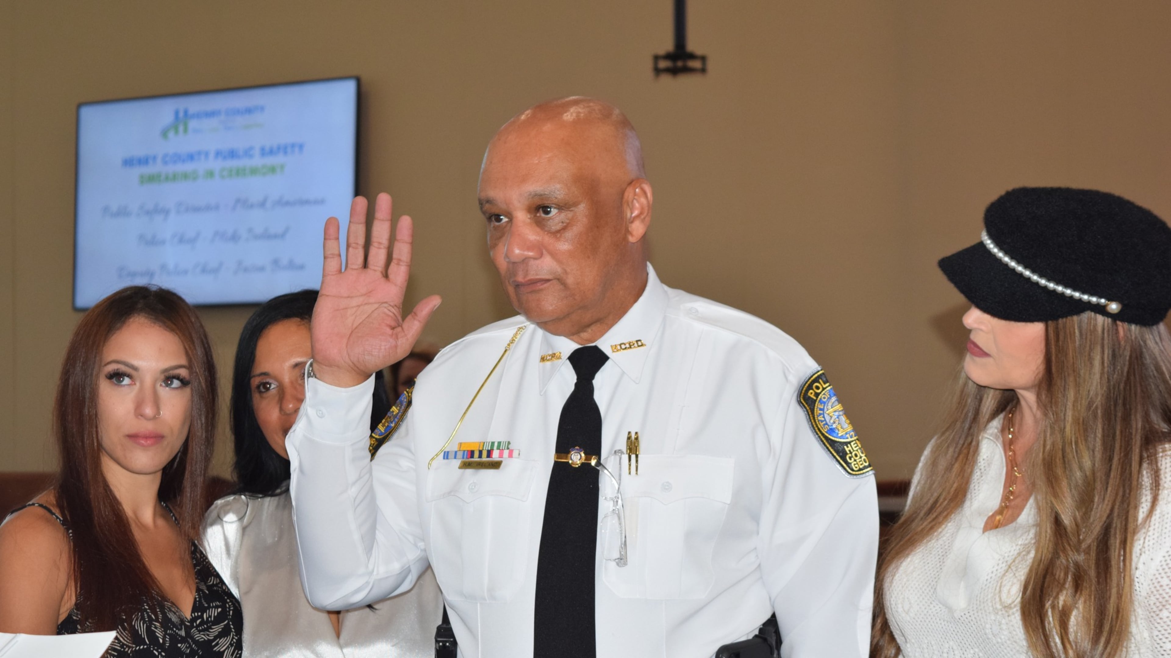 Mike Ireland was sworn in Monday, Oct. 23, 2023 as the new chief of police of the Henry County Police Department.