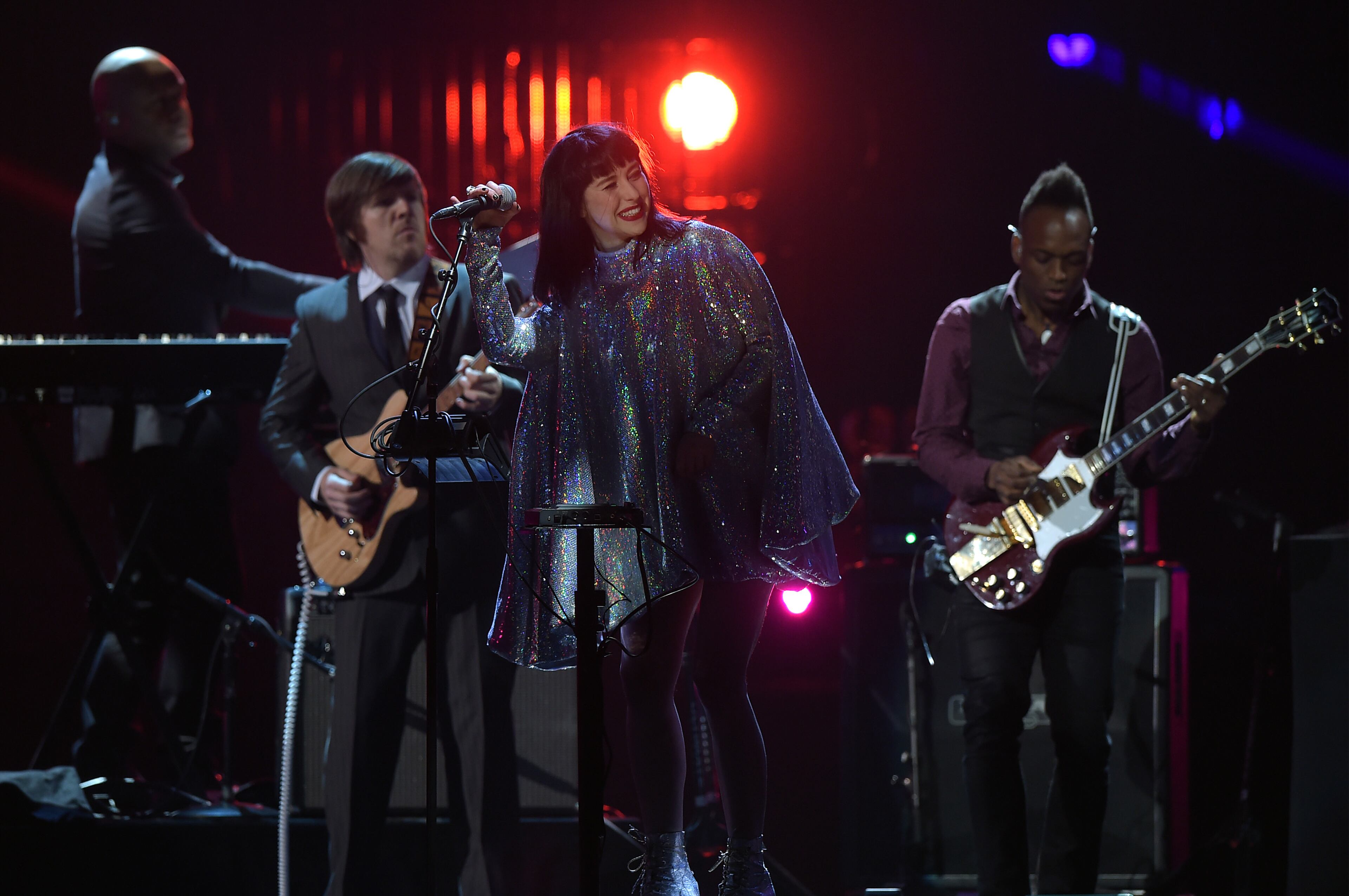 NEW YORK, NEW YORK - APRIL 08: Kimbra performs at the 31st Annual Rock And Roll Hall Of Fame Induction Ceremony at Barclays Center on April 8, 2016 in New York City. (Photo by Theo Wargo/Getty Images)