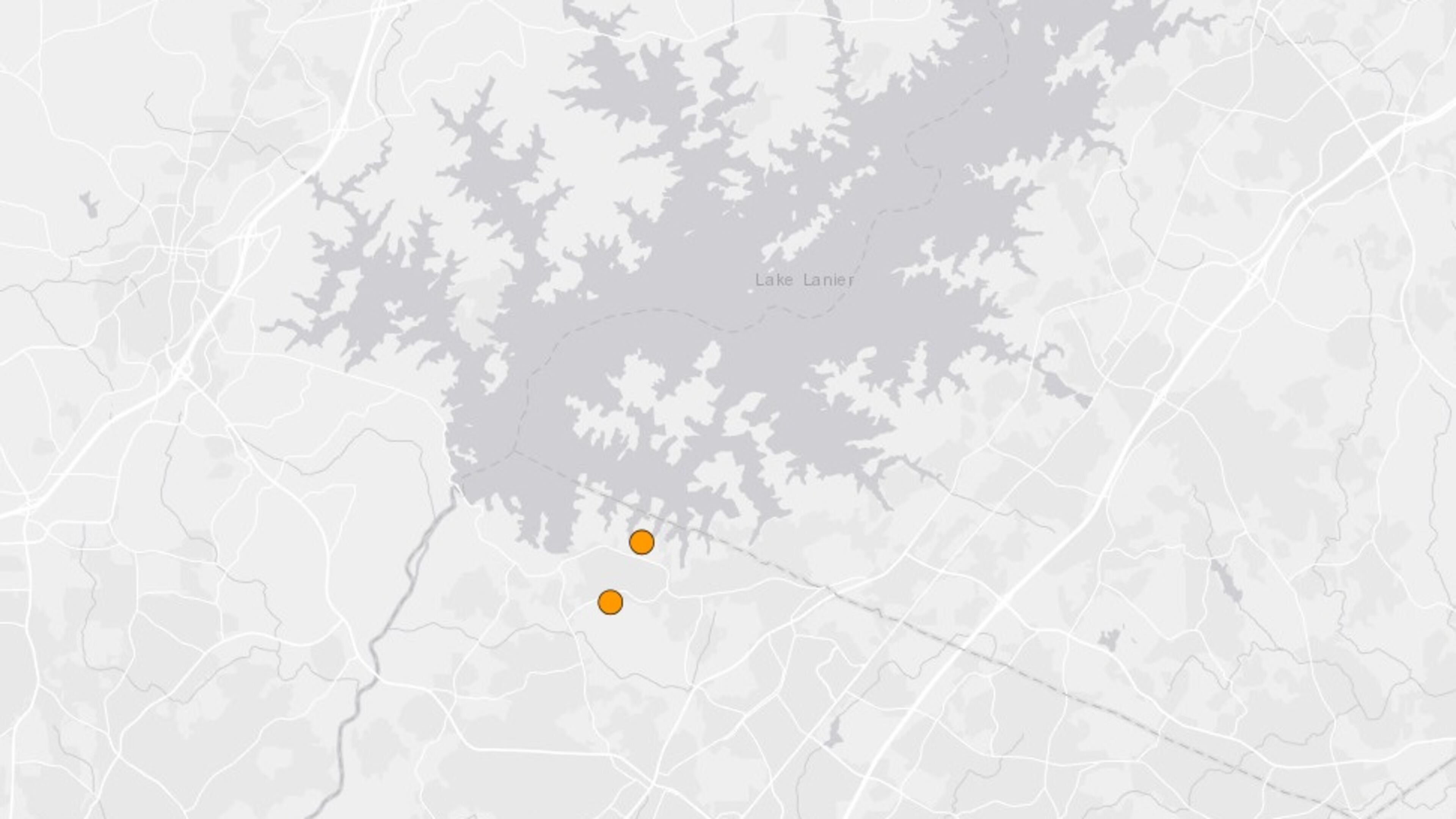 Two earthquakes were reported near Lake Lanier on Thursday night into Friday morning. Thursday's was a 2.5-magnitude quake, while Friday's was a 2.1.