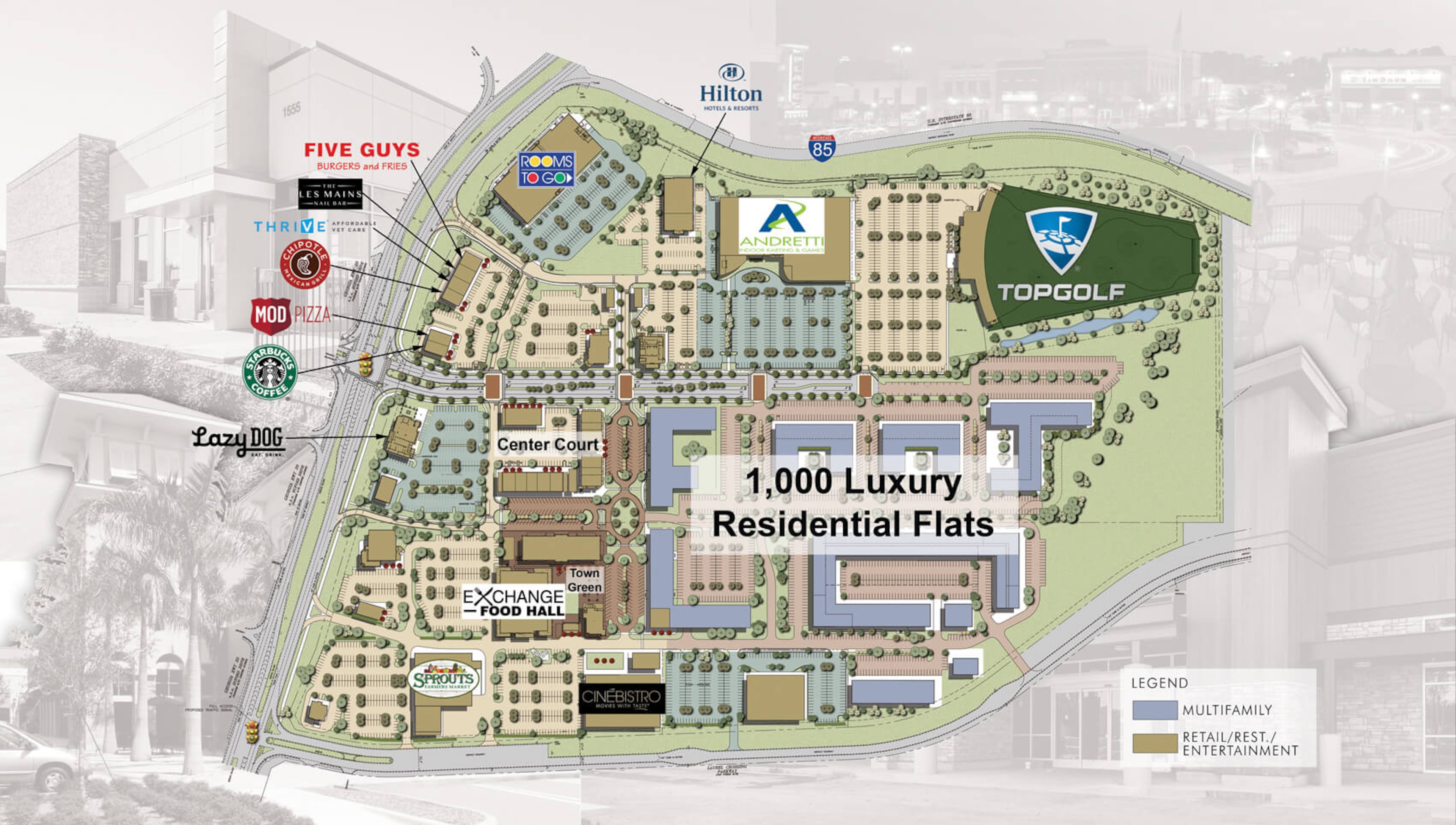 A map of the Exchange at Gwinnett
