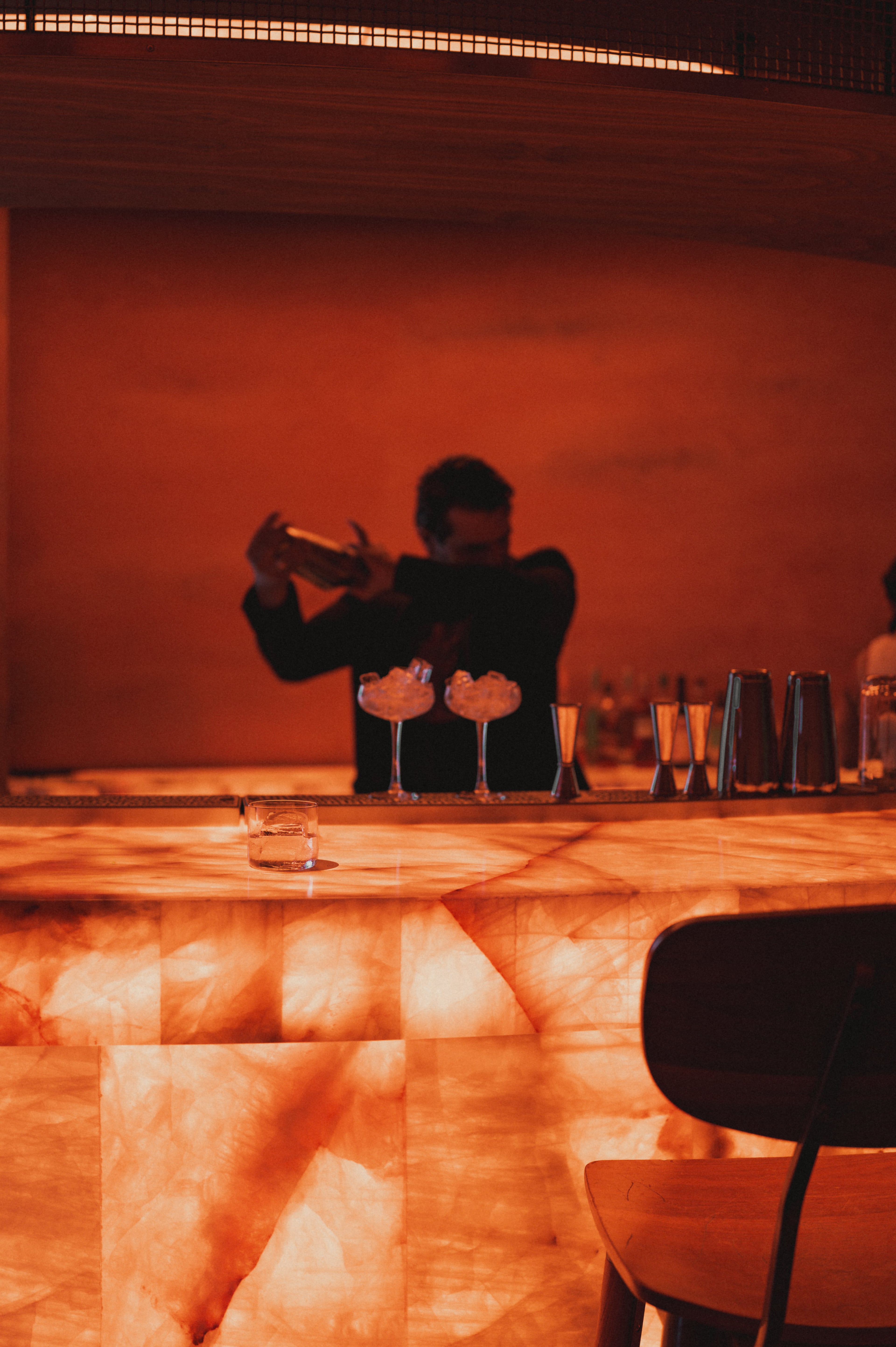A bartender at work at La Cueva. (Lauren Lynn, courtesy of La Cueva)