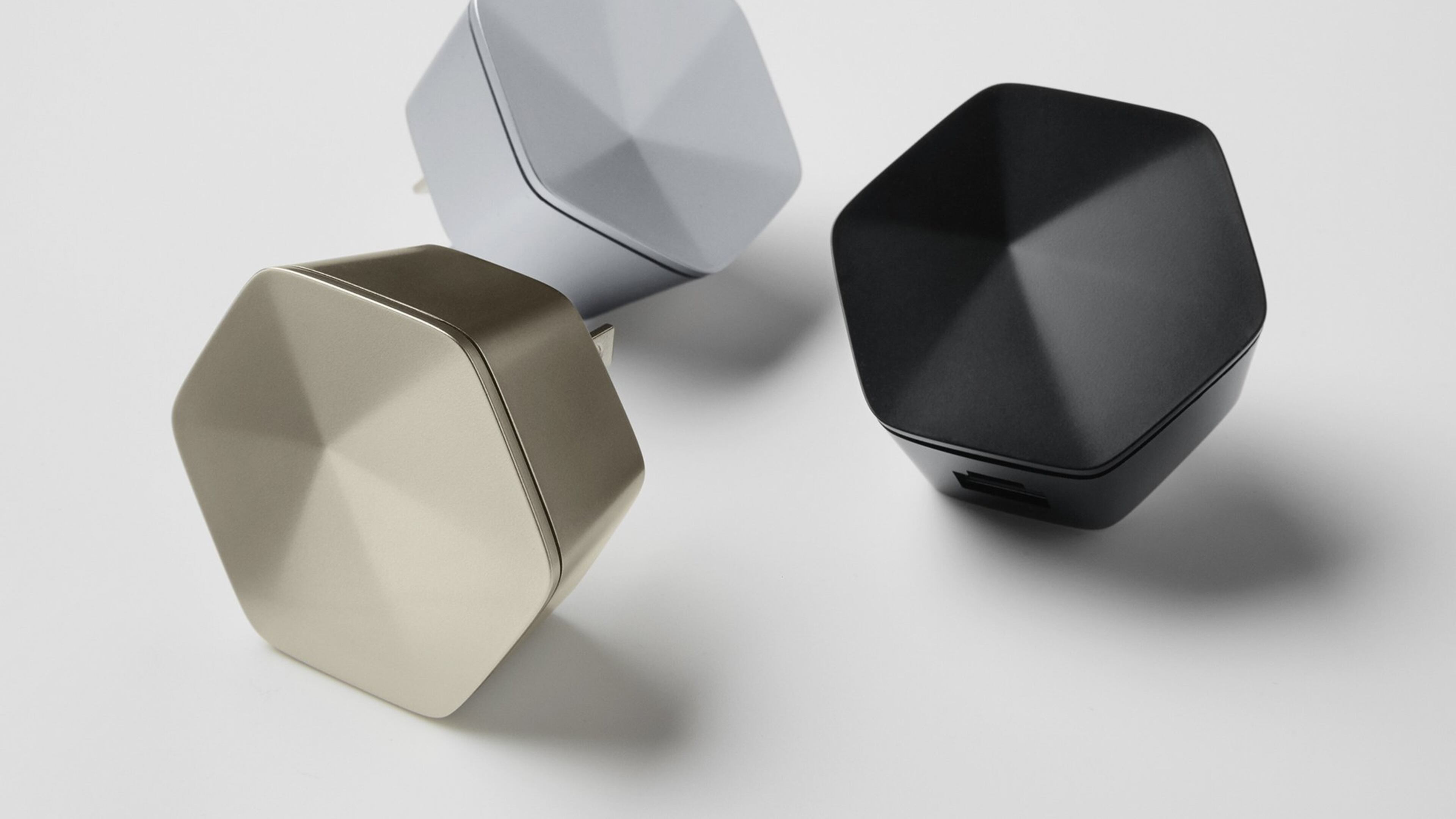 A collection of Plume Pods, one in each of the colors the company offers. Plume, a Palo Alto startup, has crafted a WiFi networking system comprised of multiple pods rather than a single router. The Pods are designed to work together to distribute WiFi signals throughout a house to eliminate dead zones. (Plume)