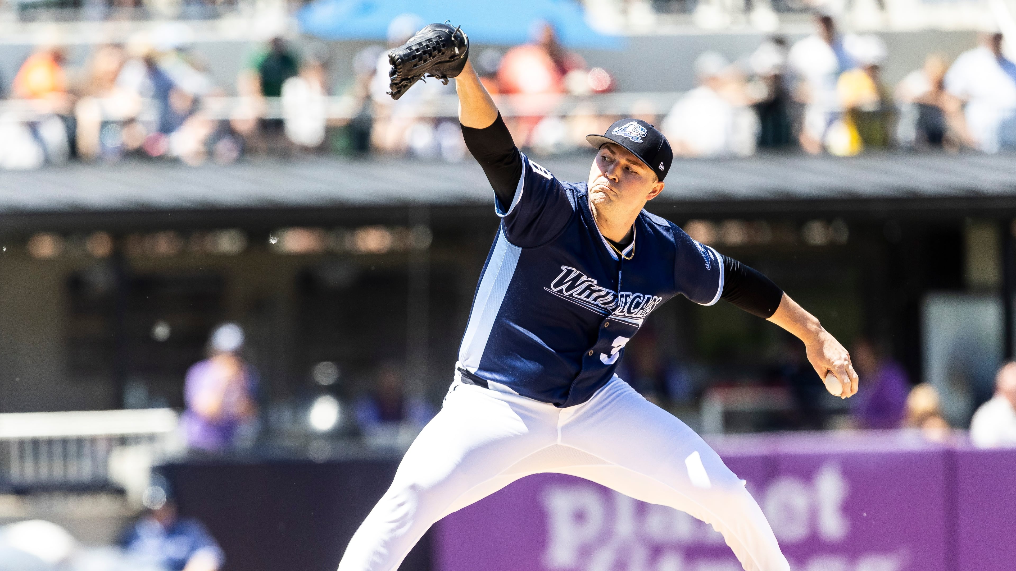 Detroit Tigers pitcher Tarik Skubal throws in a rehab start for the West Michigan Whitecaps against the Dayton Dragons in Comstock Park, Mich., Sunday, June 7, 2026. (Isaac Ritchey/The Grand Rapids Press via AP)