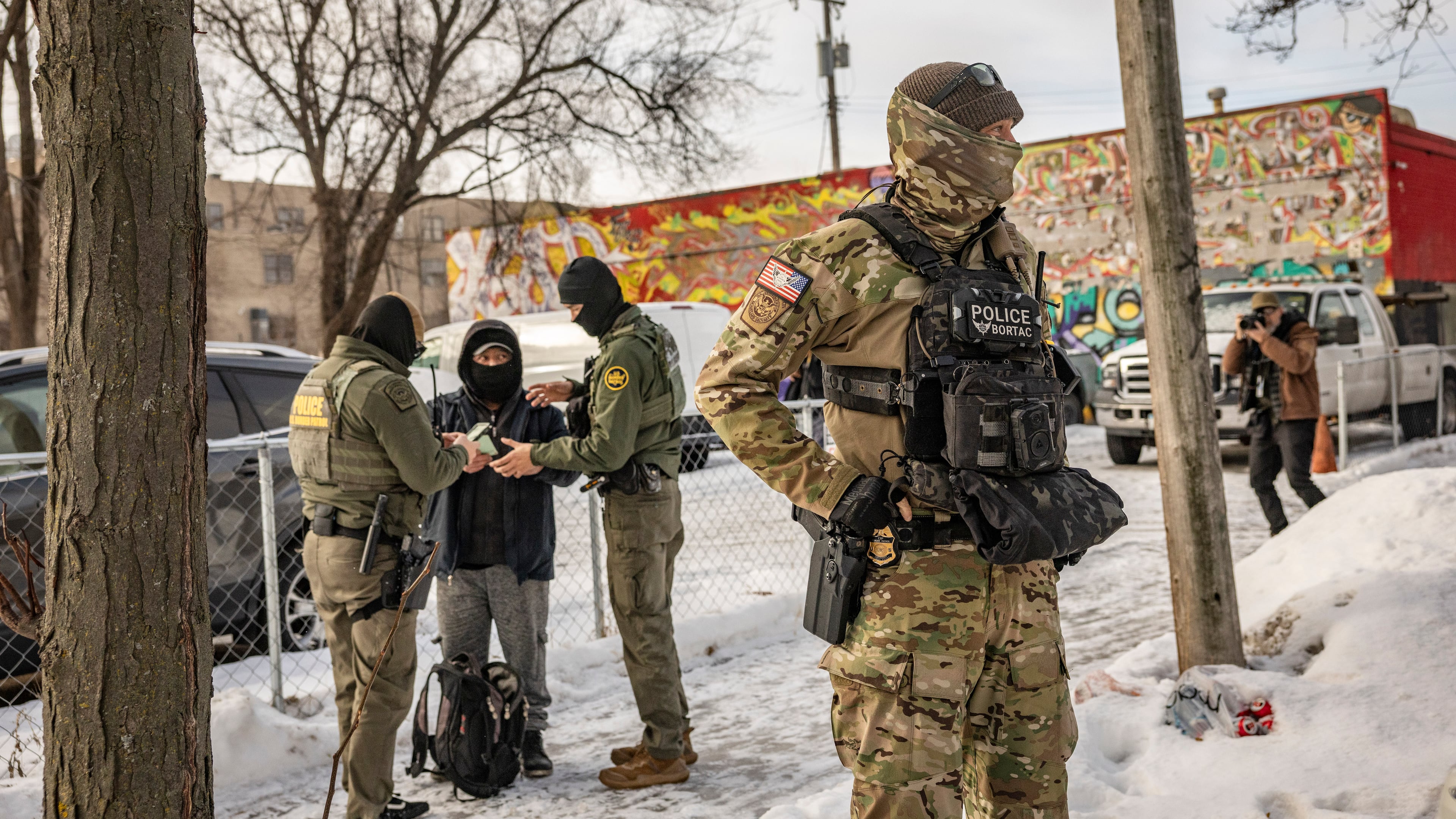 Border Patrol agents arrest a man in Minneapolis on Sunday, Jan. 11, 2026. Since President Donald Trump deployed ICE agents to Minneapolis as part of Operation Metro Surge, 3,000 illegal immigrants have been arrested, Rep. Buddy Carter writes. (David Guttenfelder/The New York Times)