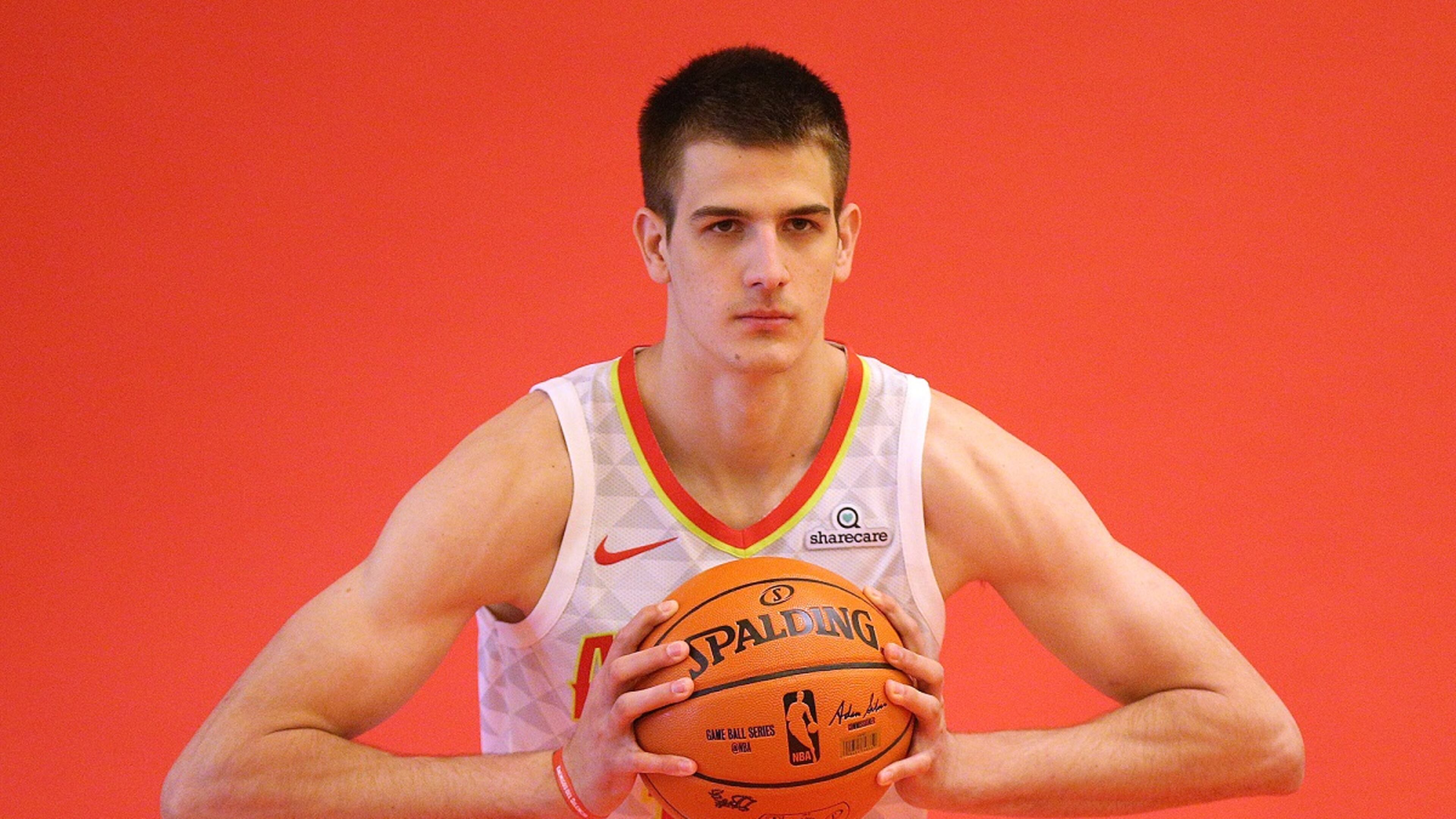 Nicolas Brussino poses for a portrait during Hawks Media Day on Monday, September 25, 2017, in Atlanta. Curtis Compton/ccompton@ajc.com