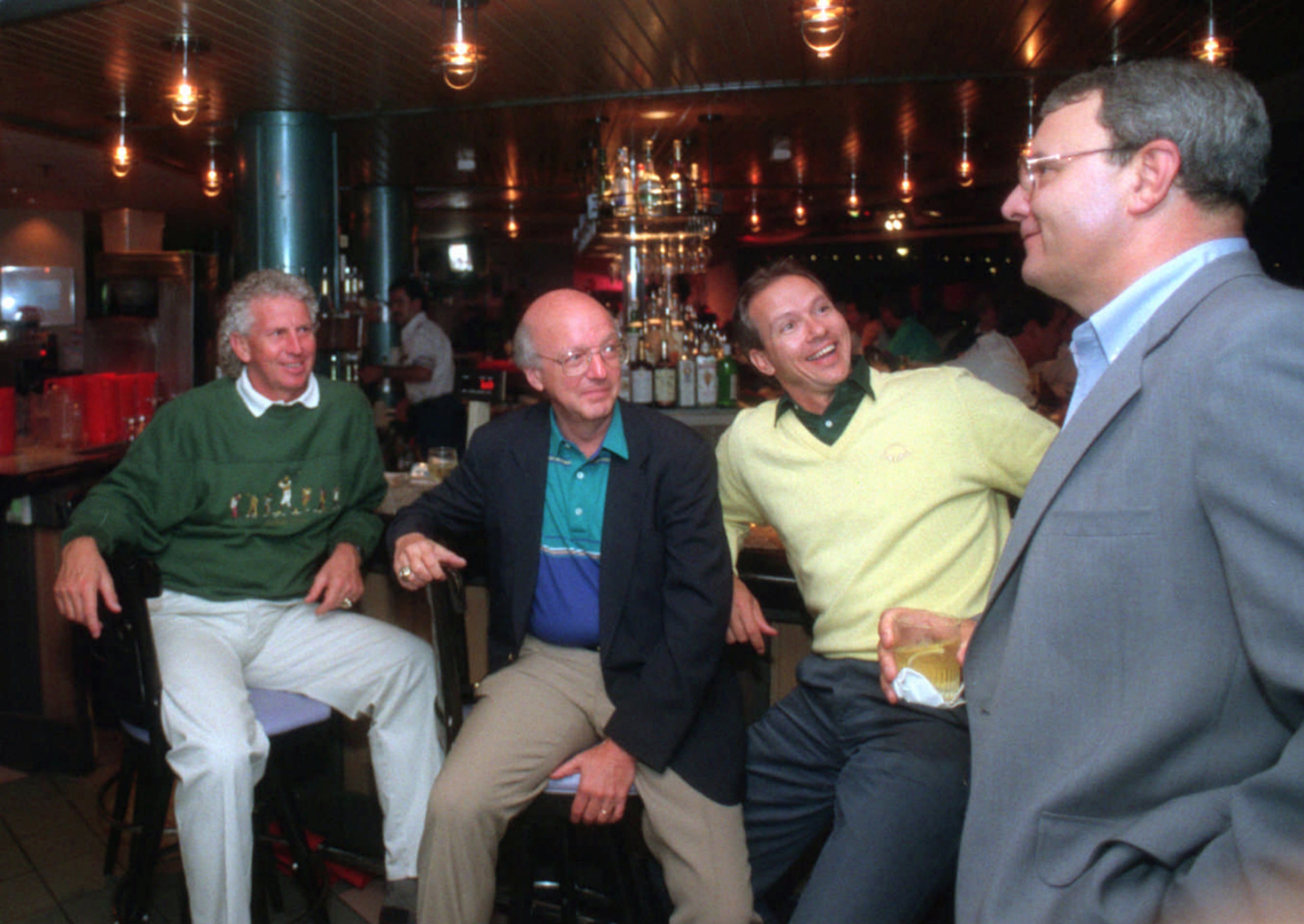 Braves announcers Don Sutton, Pete Van Wieren, Joe Simpson, and Skip Caray have fun at their hotel in San Diego